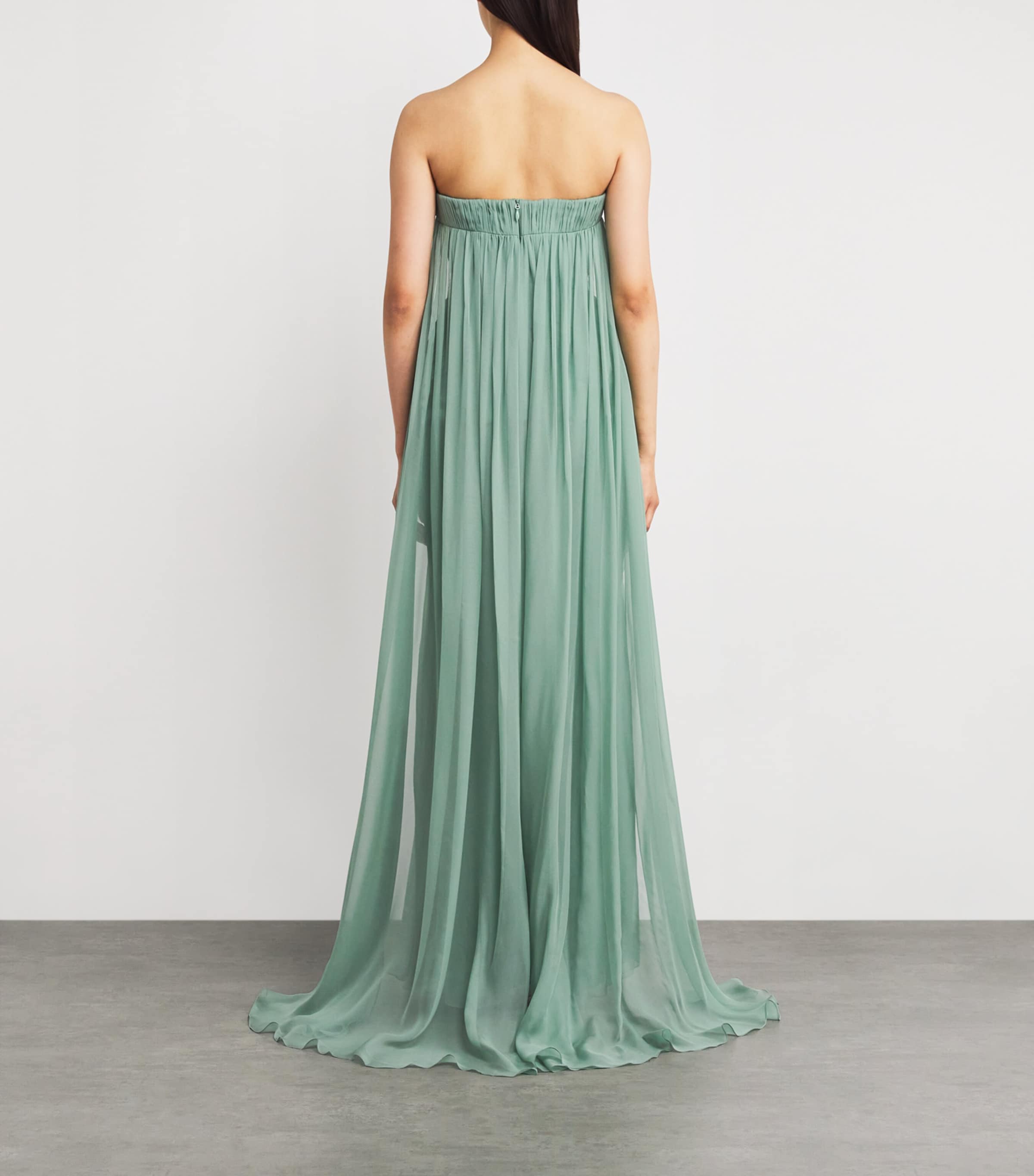 Embellished Off-The-Shoulder Gown MS0010 GREEN/SILVER Image 3
