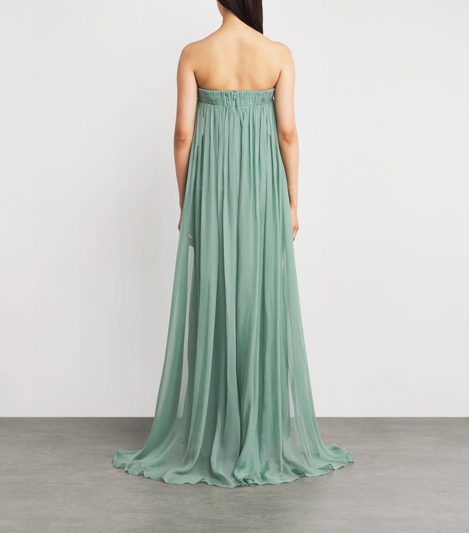 Embellished Off-The-Shoulder Gown MS0010 GREEN/SILVER Image 3