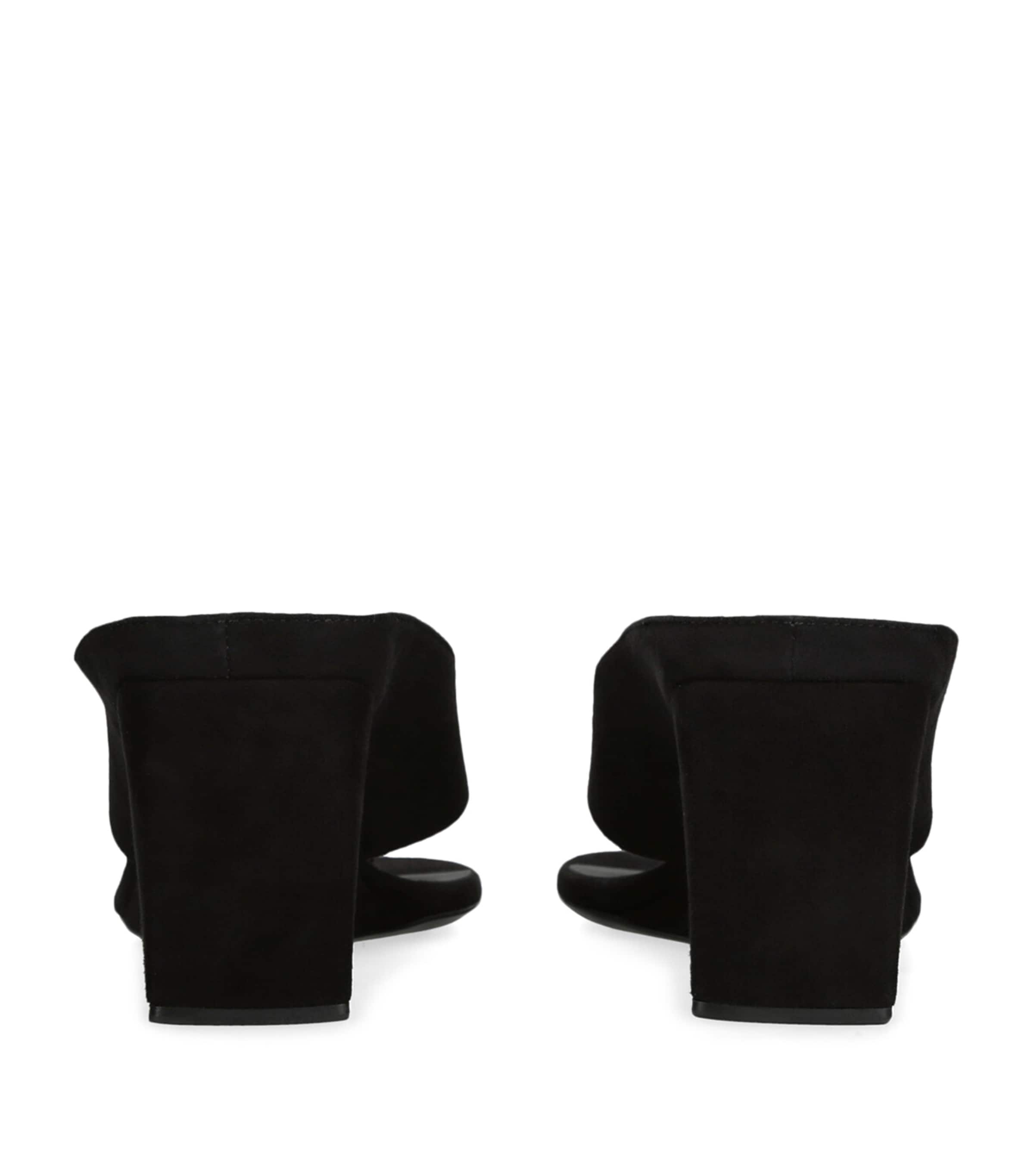 Alaïa Suede Cube Wedge Sandals 75 Black Image 2