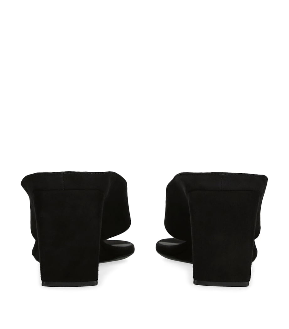Alaïa Suede Cube Wedge Sandals 75 Black Image 2
