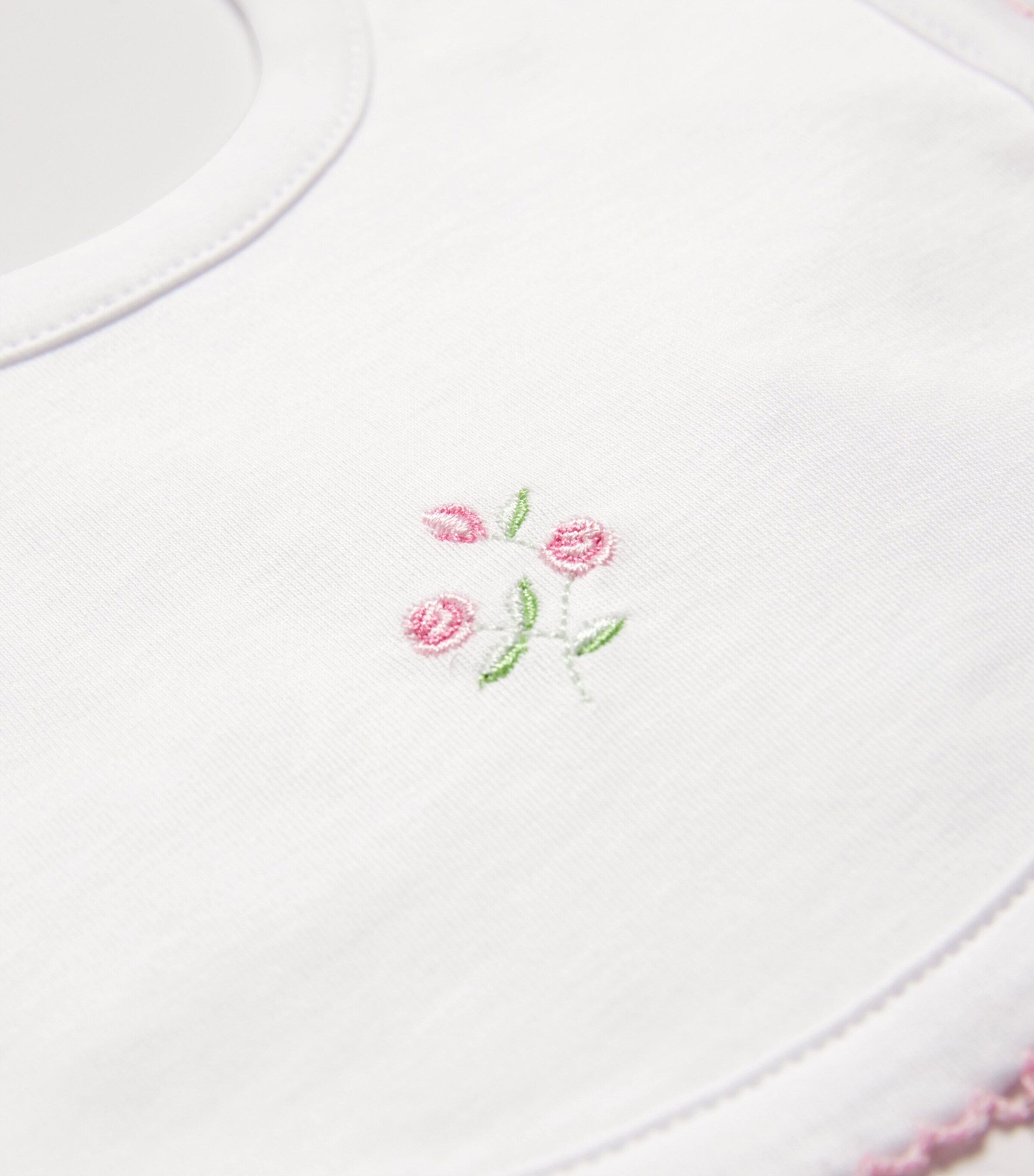 Pima Cotton Embroidered Bib K000 ASST Image 3