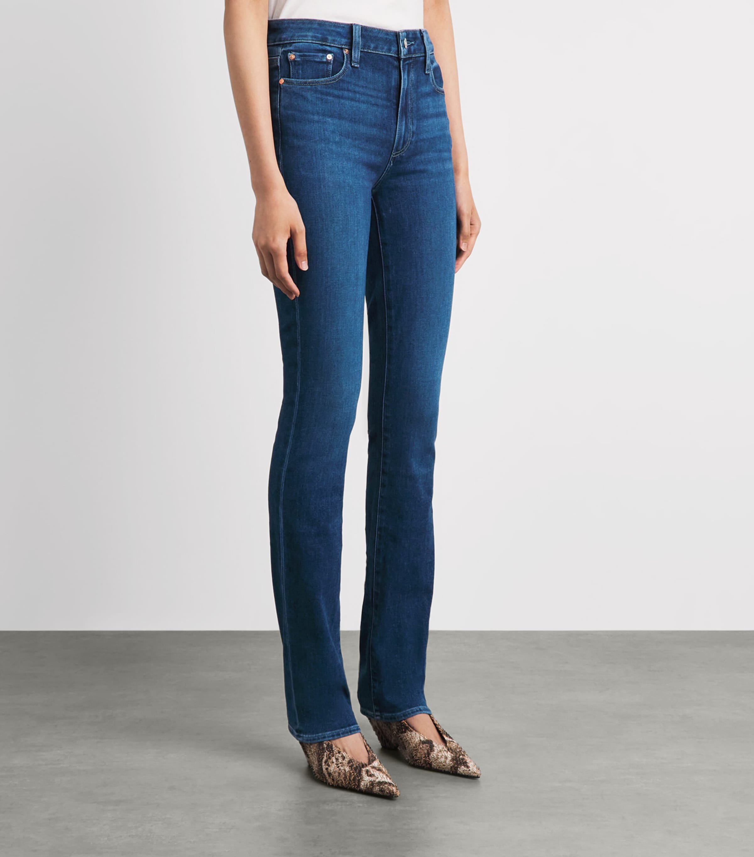 PAIGE Womens Hoxton Slim Jeans Kindred Image 4