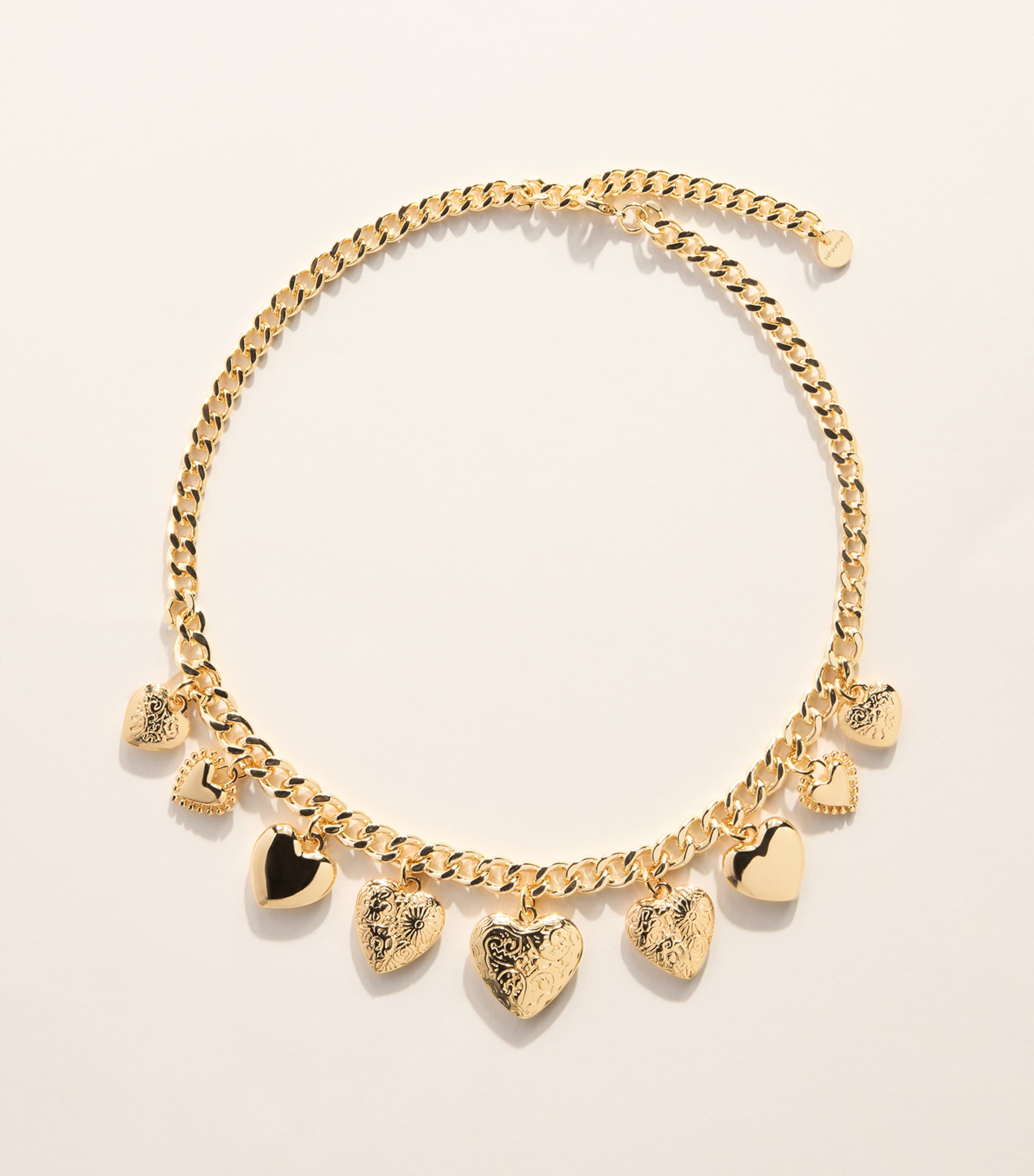 Self-Portrait Heart Charm Necklace Gold Image 1
