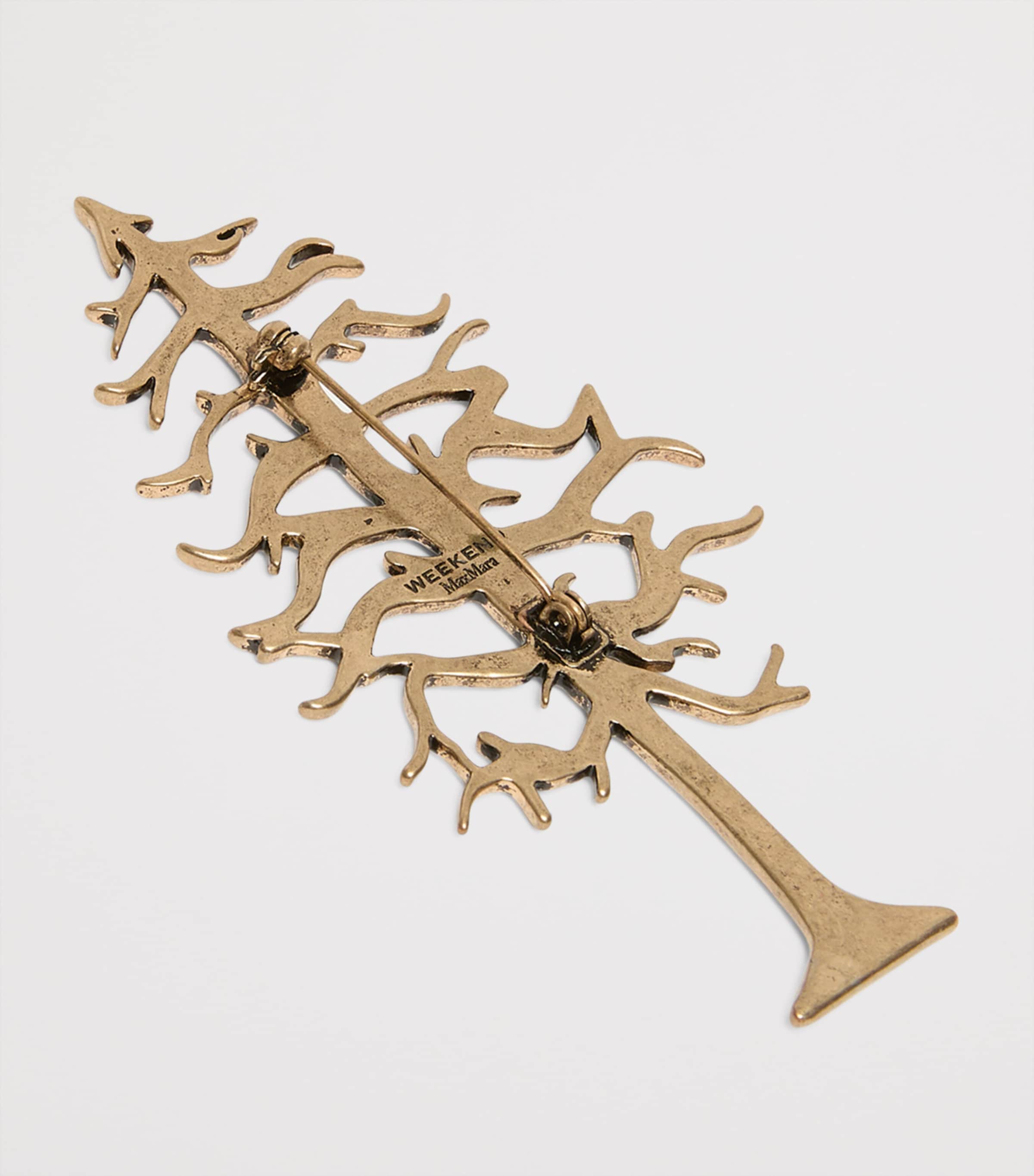 Weekend Max Mara Tree Brooch Gold Image 3