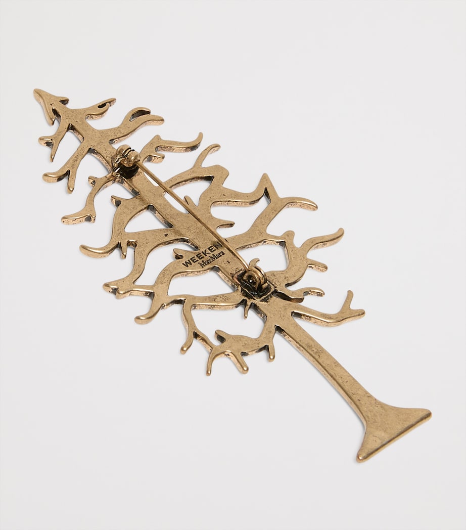 Weekend Max Mara Tree Brooch Gold Image 3