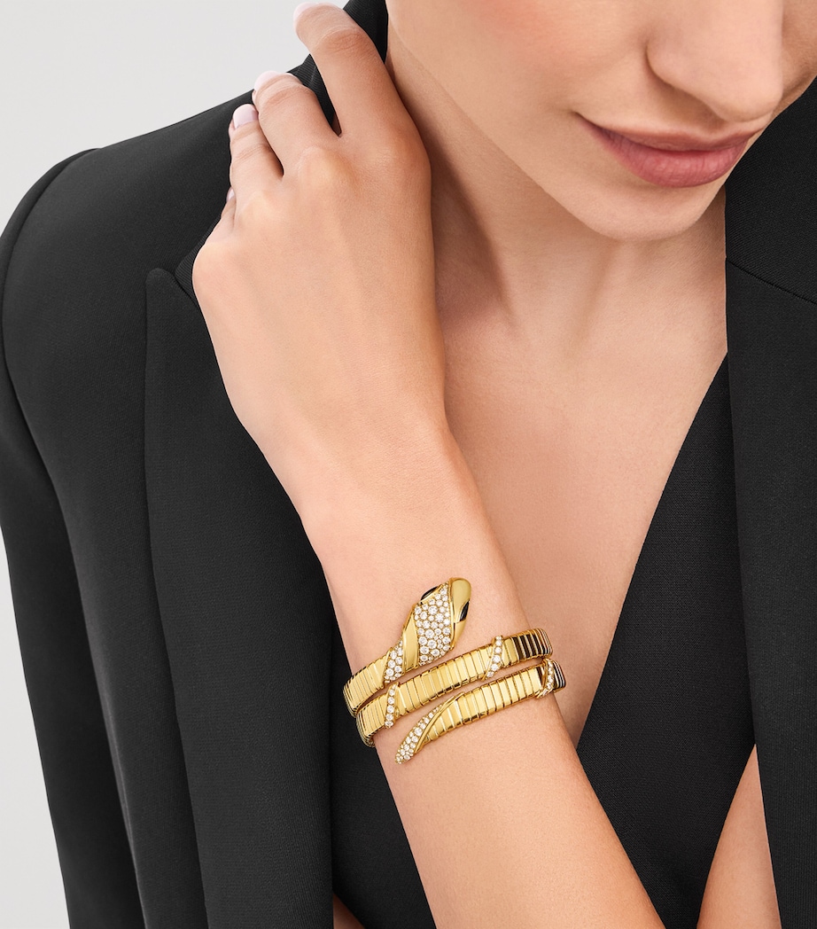 Yellow Gold and Diamond Serpenti Tubogas Bracelet YELLOW GOLD Image 3