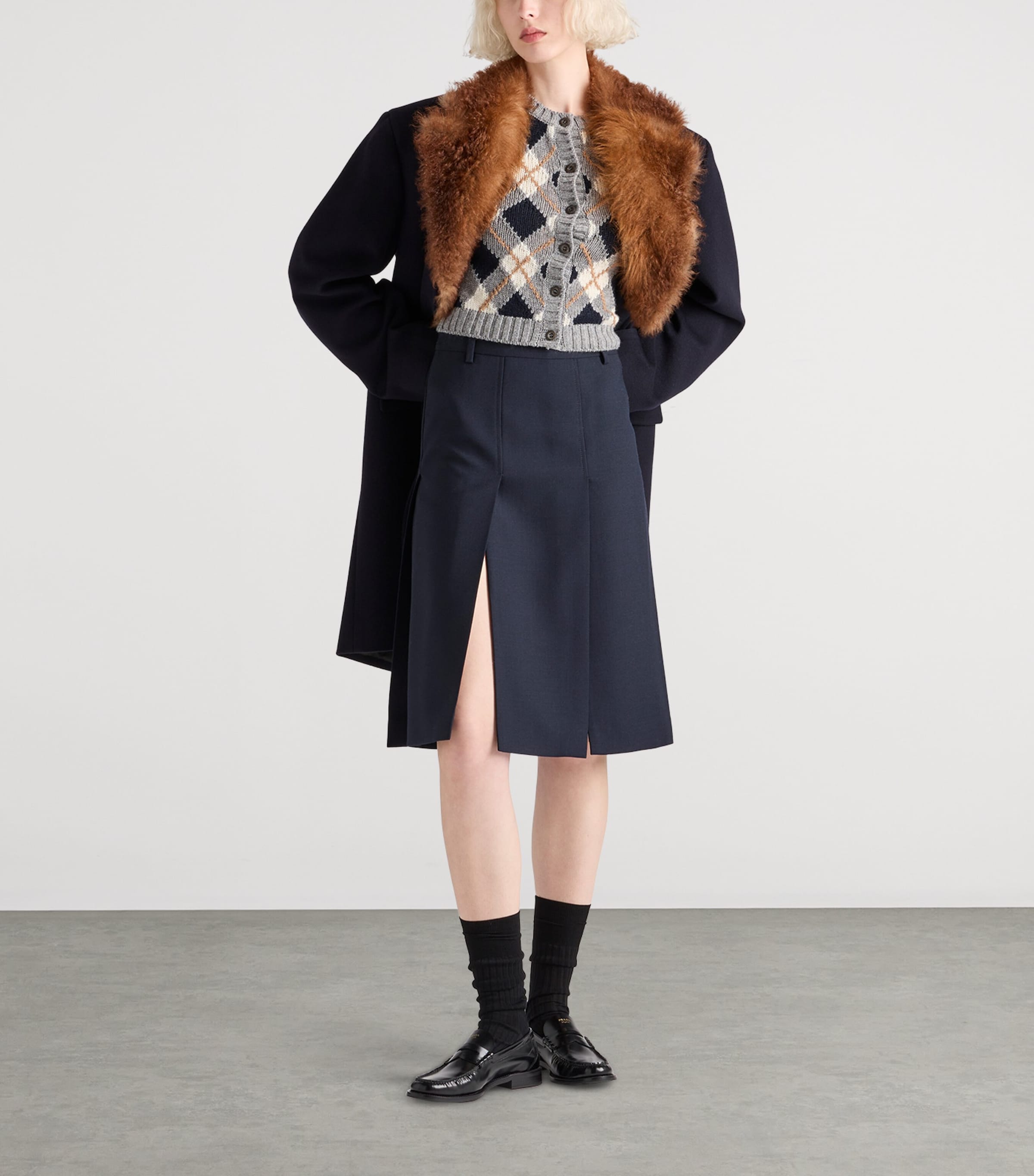 Cashmere Argyle Cardigan F0031 Image 2