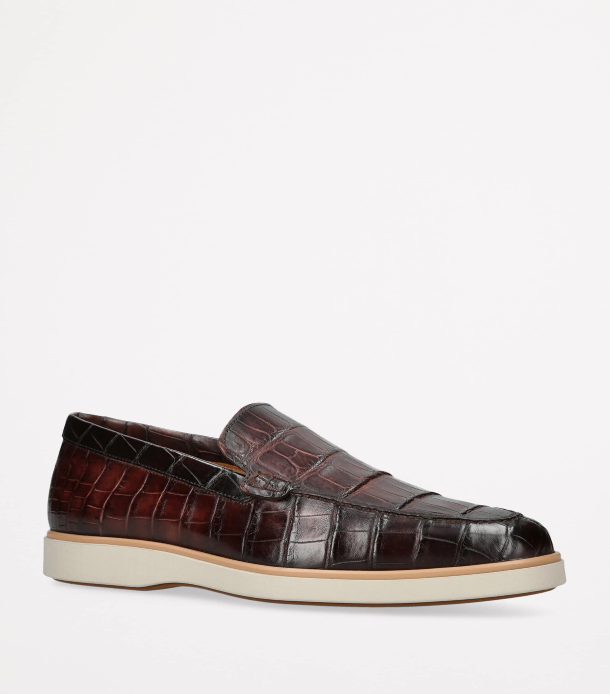 Crocodile Pariaso Low-Top Loafers DARK BROWN Image 3