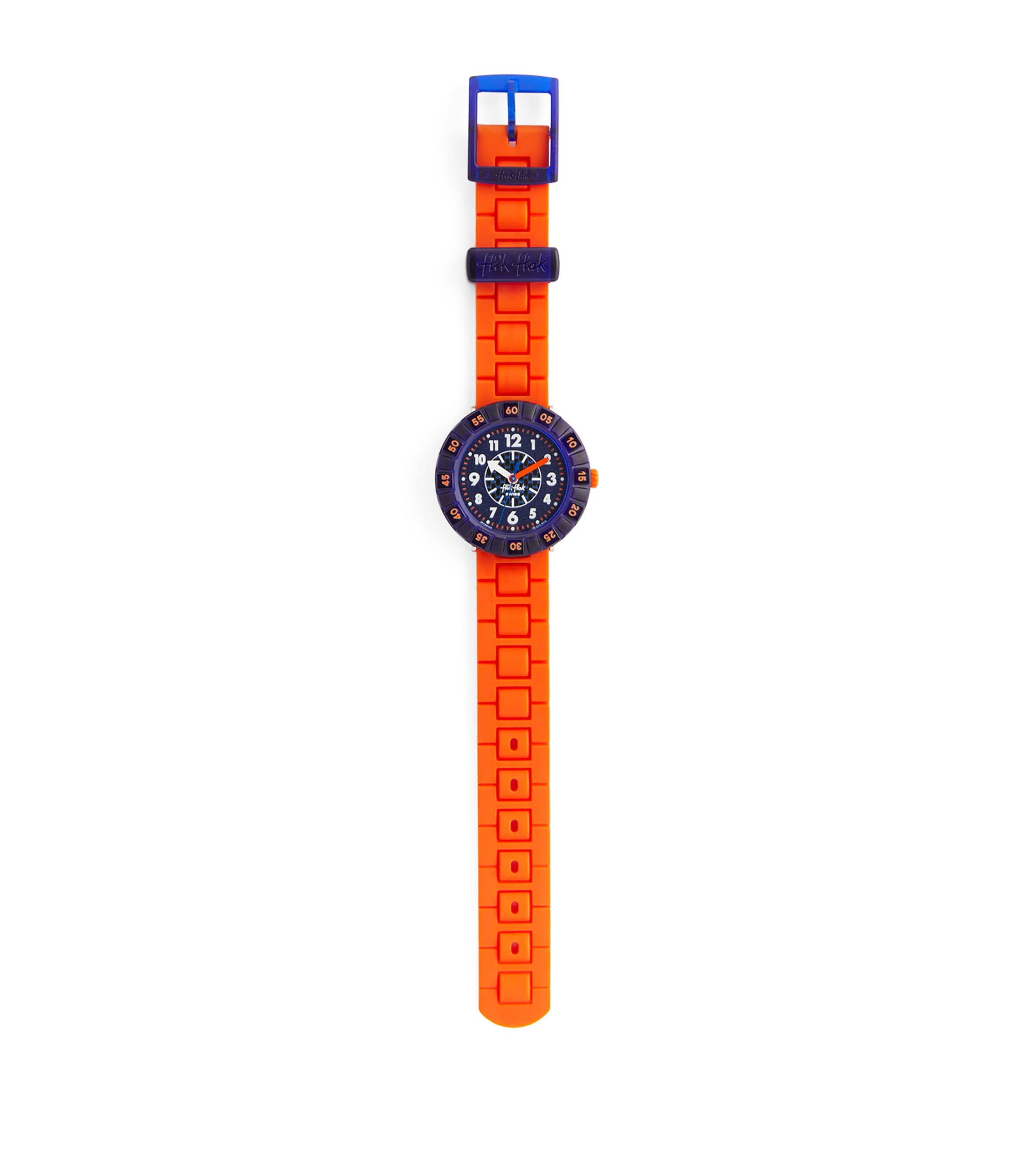 Flik Flak Orange Brick Watch In Orange