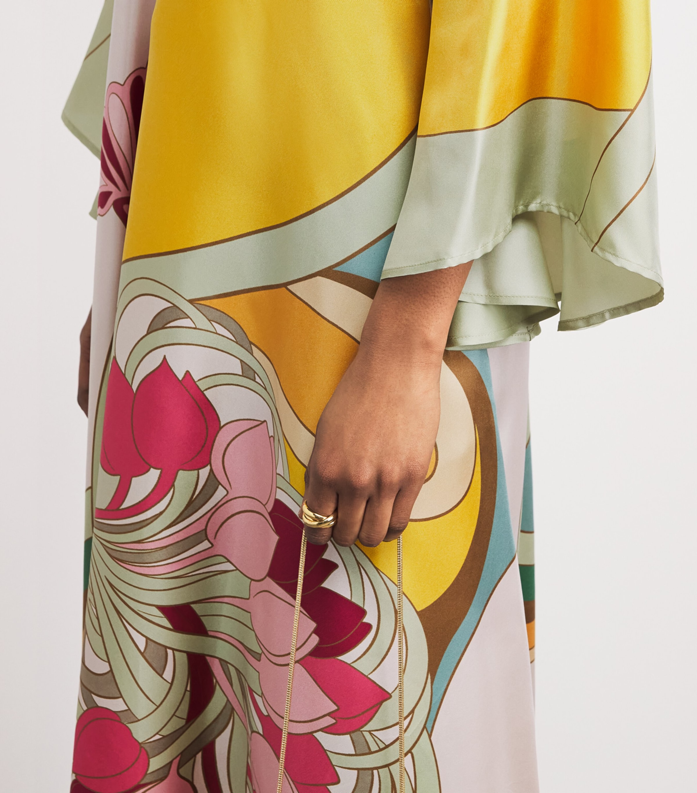 La Doublej Womens Silk Tulip Magnifico Maxi Dress Tulip Placee Image 5