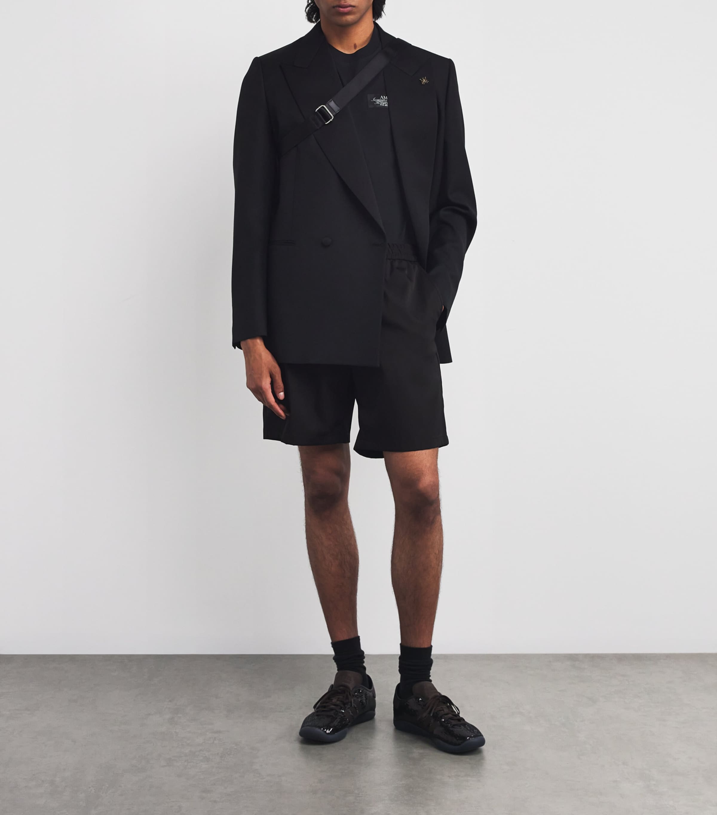 AMIRI Mens Cotton Spirit Logo T-Shirt Black Image 2