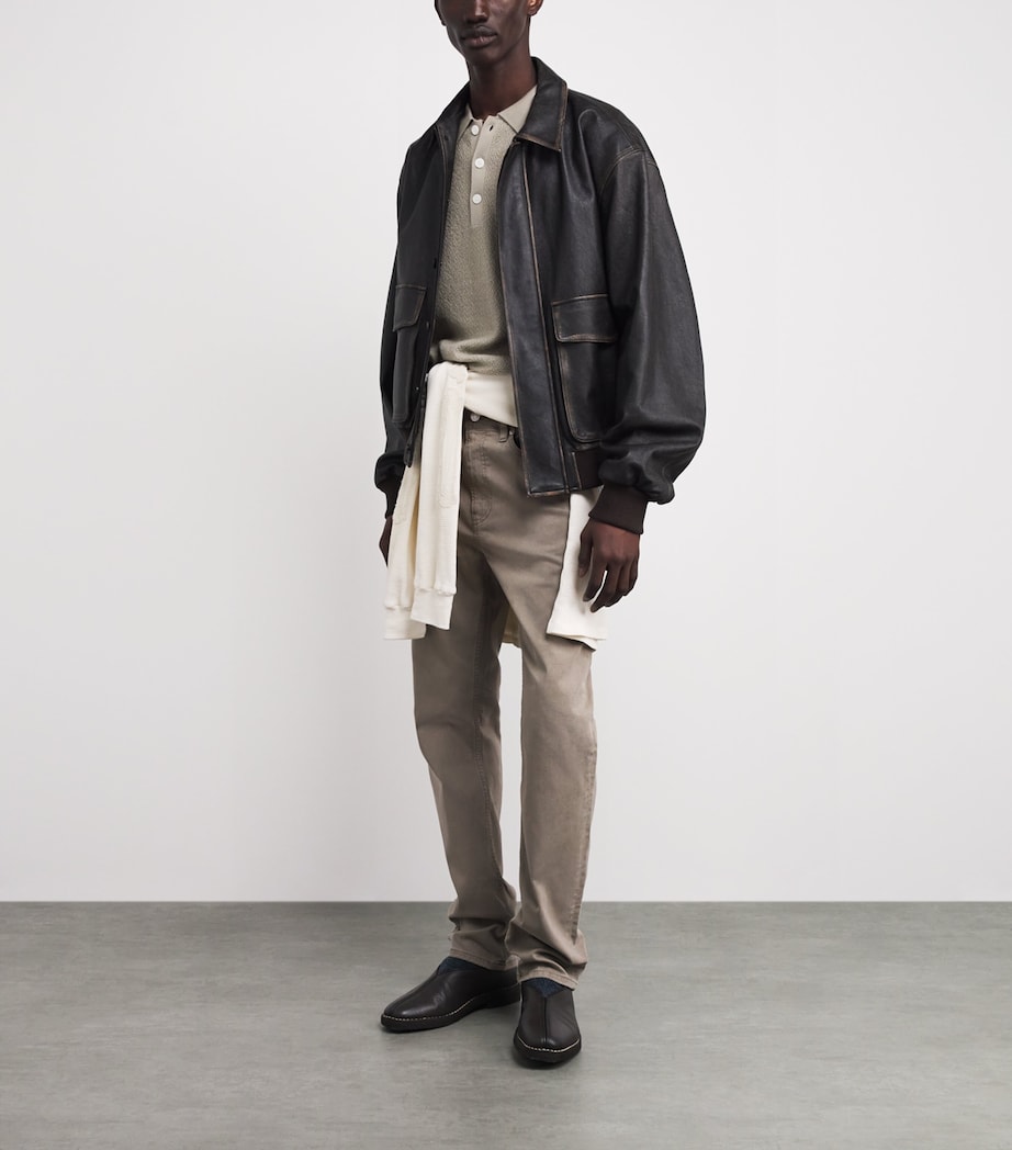 Wool Textured Polo Sweater WARM GREY Image 2