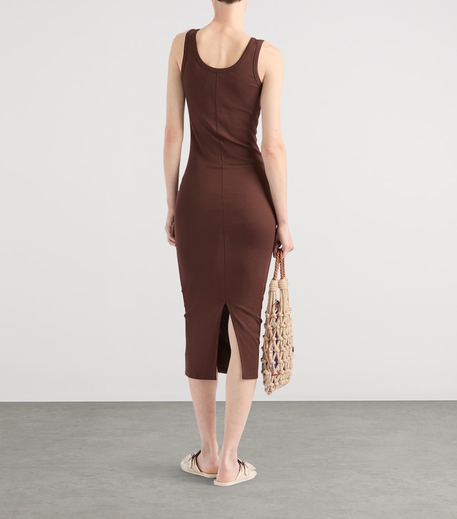 Cotton Ribbed Midi Dress F0324 Image 4
