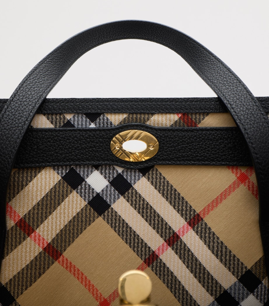 Medium Calfskin Cotswolds Tote Bag BLACK Image 7