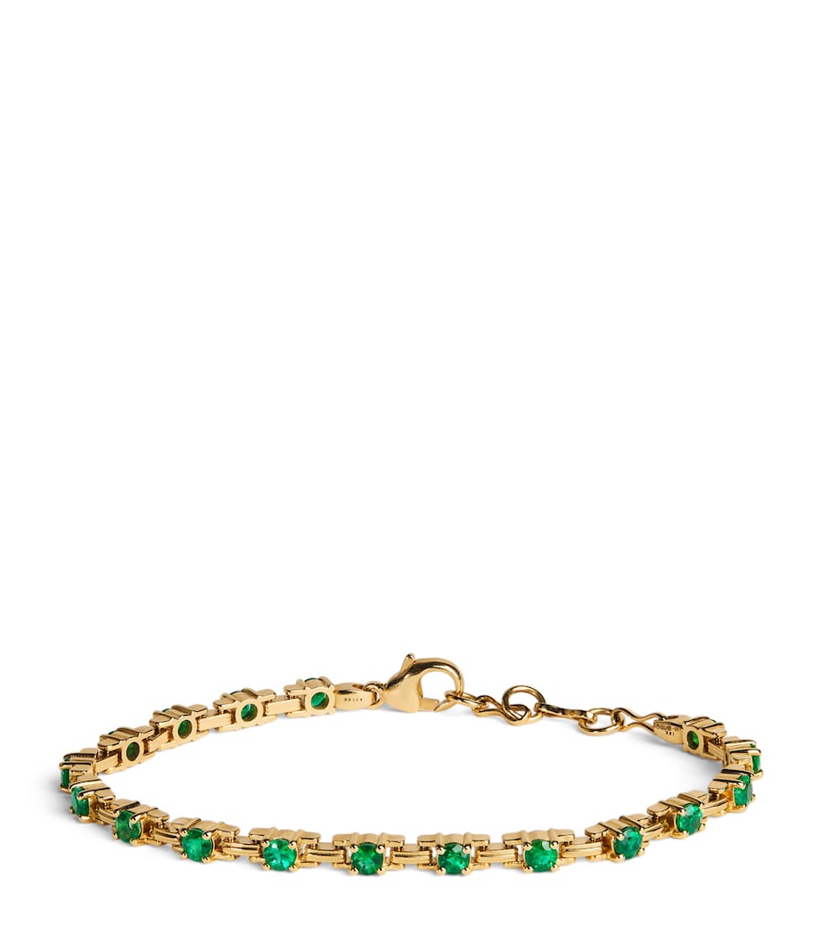 Large Yellow Gold and Emerald Pirouette Bracelet YELLOW GOLD Image 1