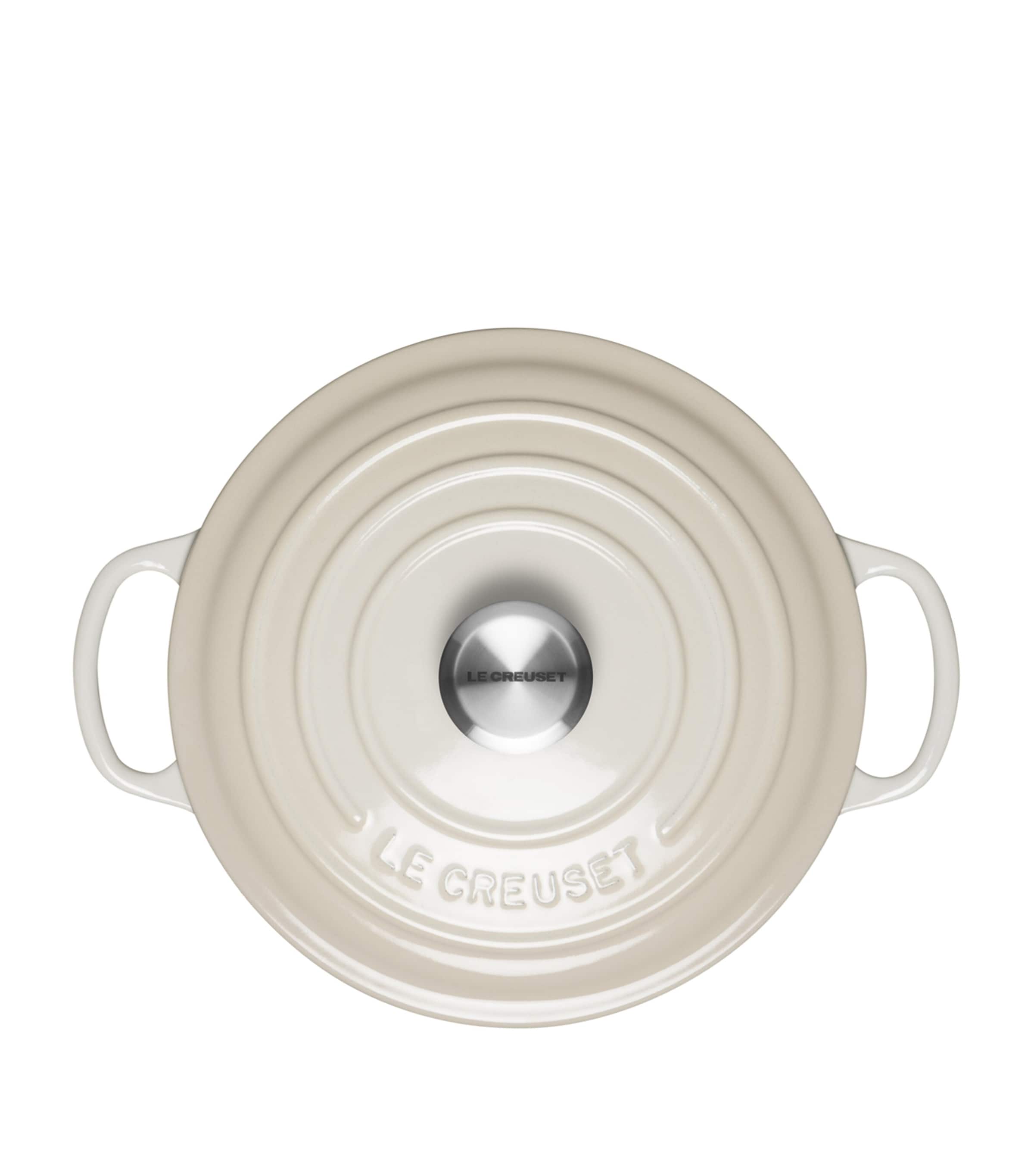 Le Creuset Cast Iron Round Casserole Dish (20cm) Meringue Image 5