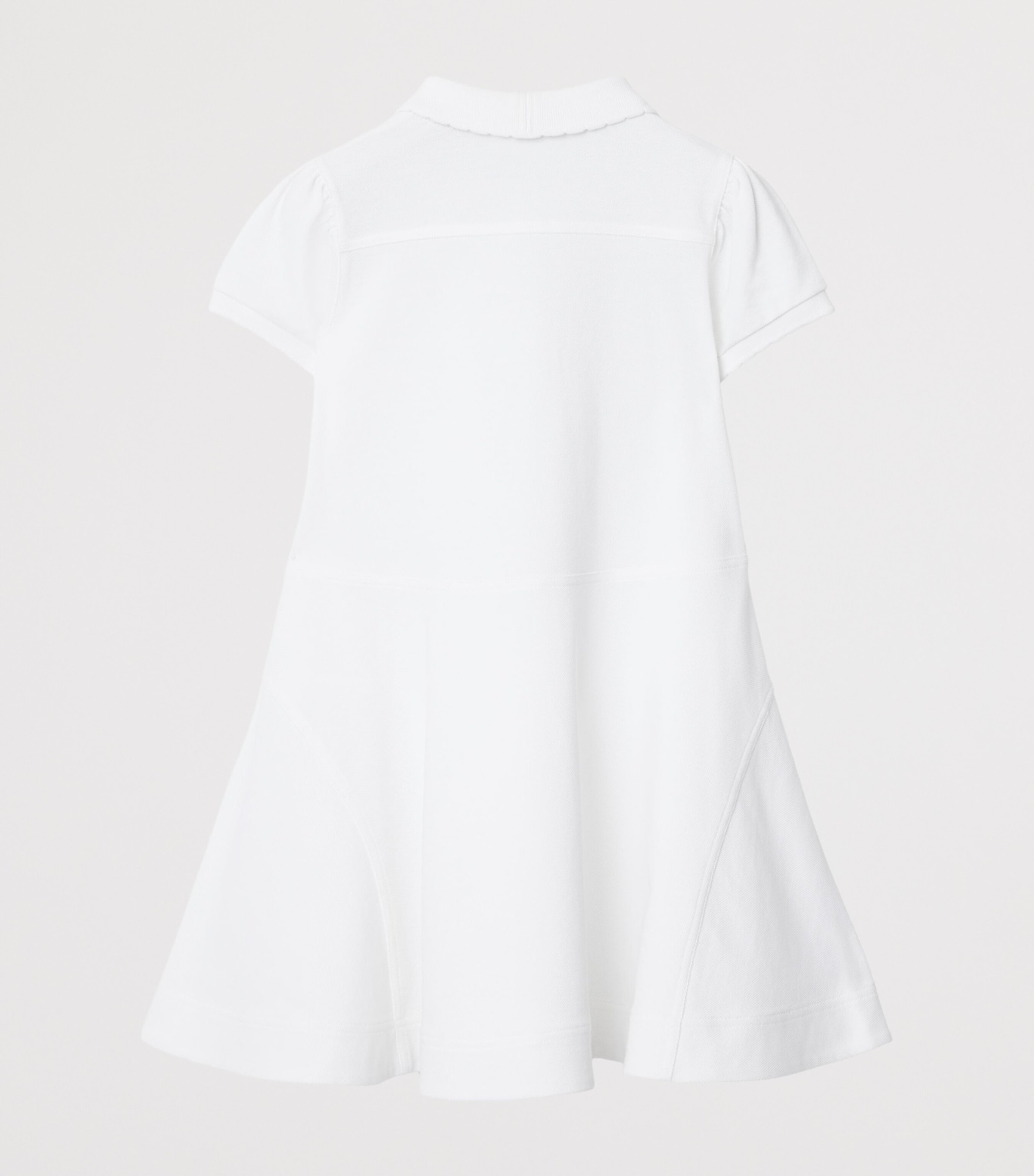 Cotton EKD Polo Dress (3-12 Years) WHITE Image 2