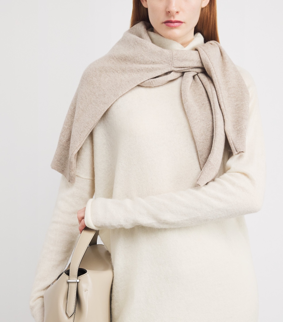 Alpaca-Blend Askew Sweater RAW WHITE Image 6