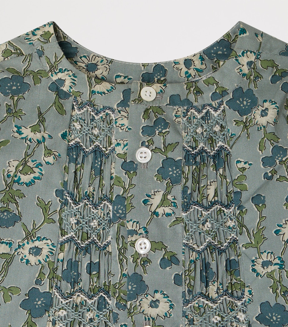 Organic Cotton Liberty Print Blissi Blouse (6-18 Months) VERT DE GRIS Image 3