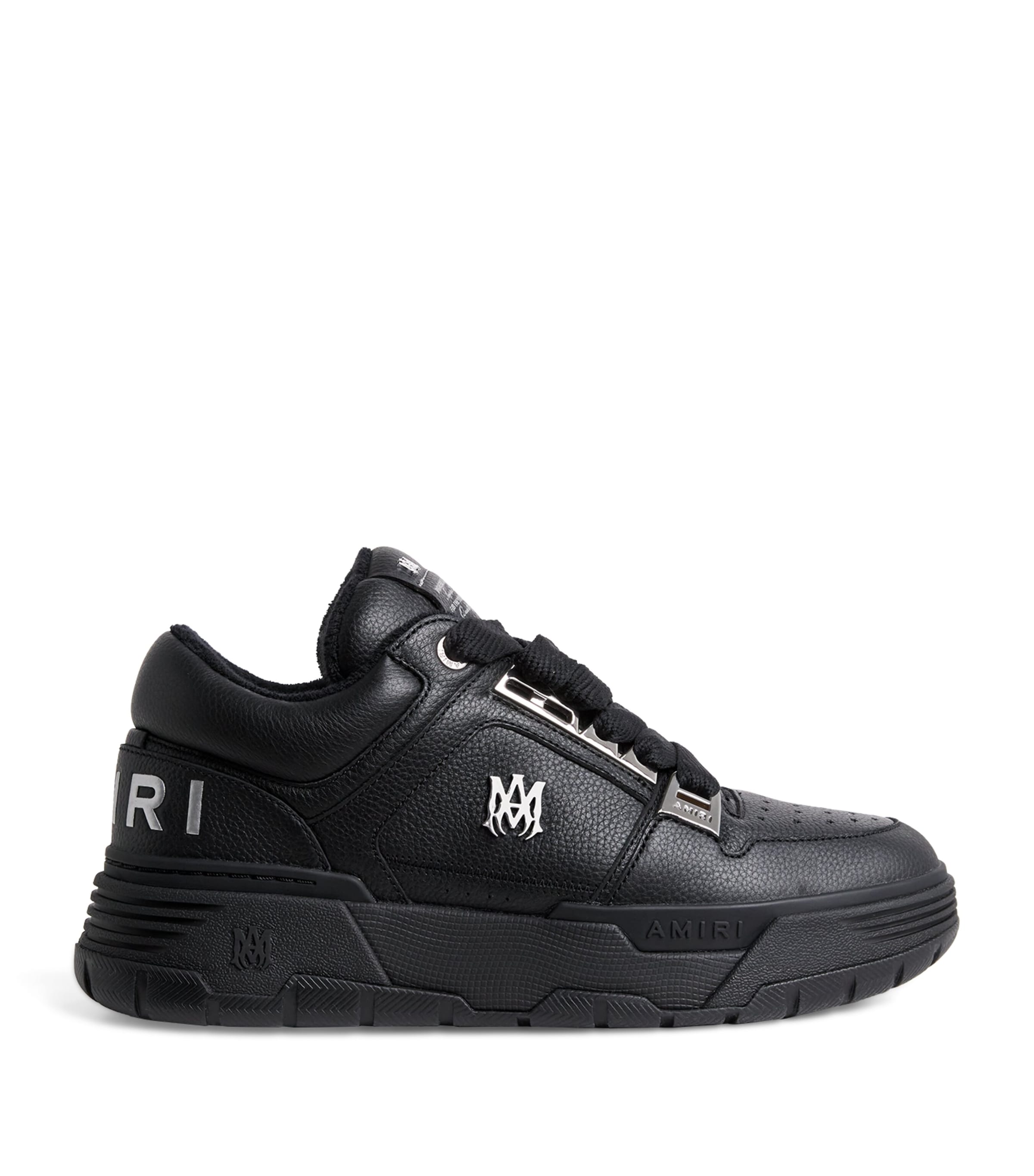 Amiri Black Sneakers With Logo Patch On The Side And Logo Lettering On The Rear In Leather Man