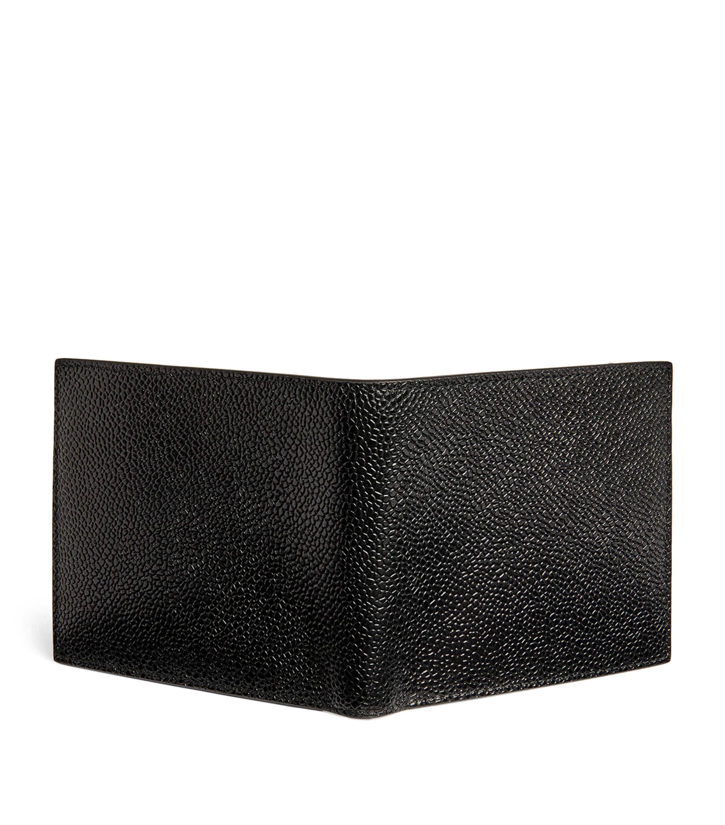 Grained Leather Bifold Wallet BLACK Image 2
