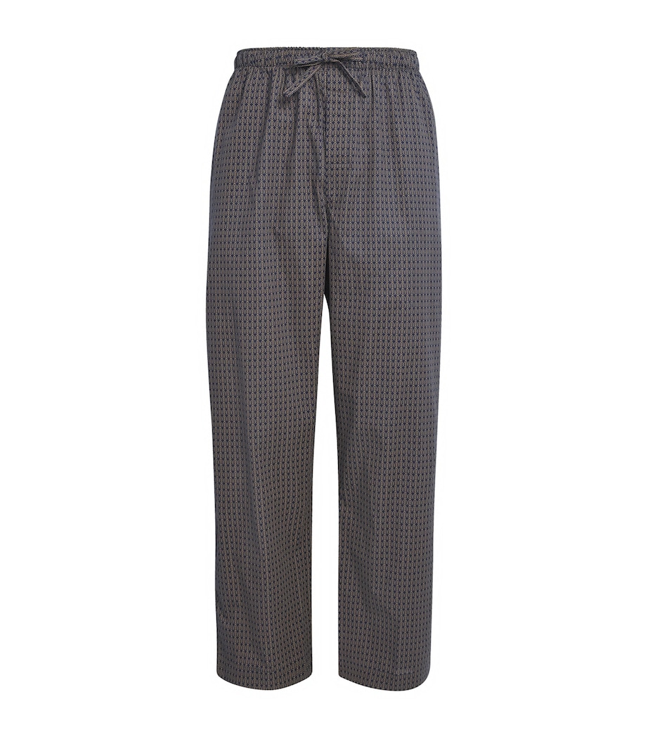 Cotton Jungle Leaf Print Boxer Shorts NAVY Image 1