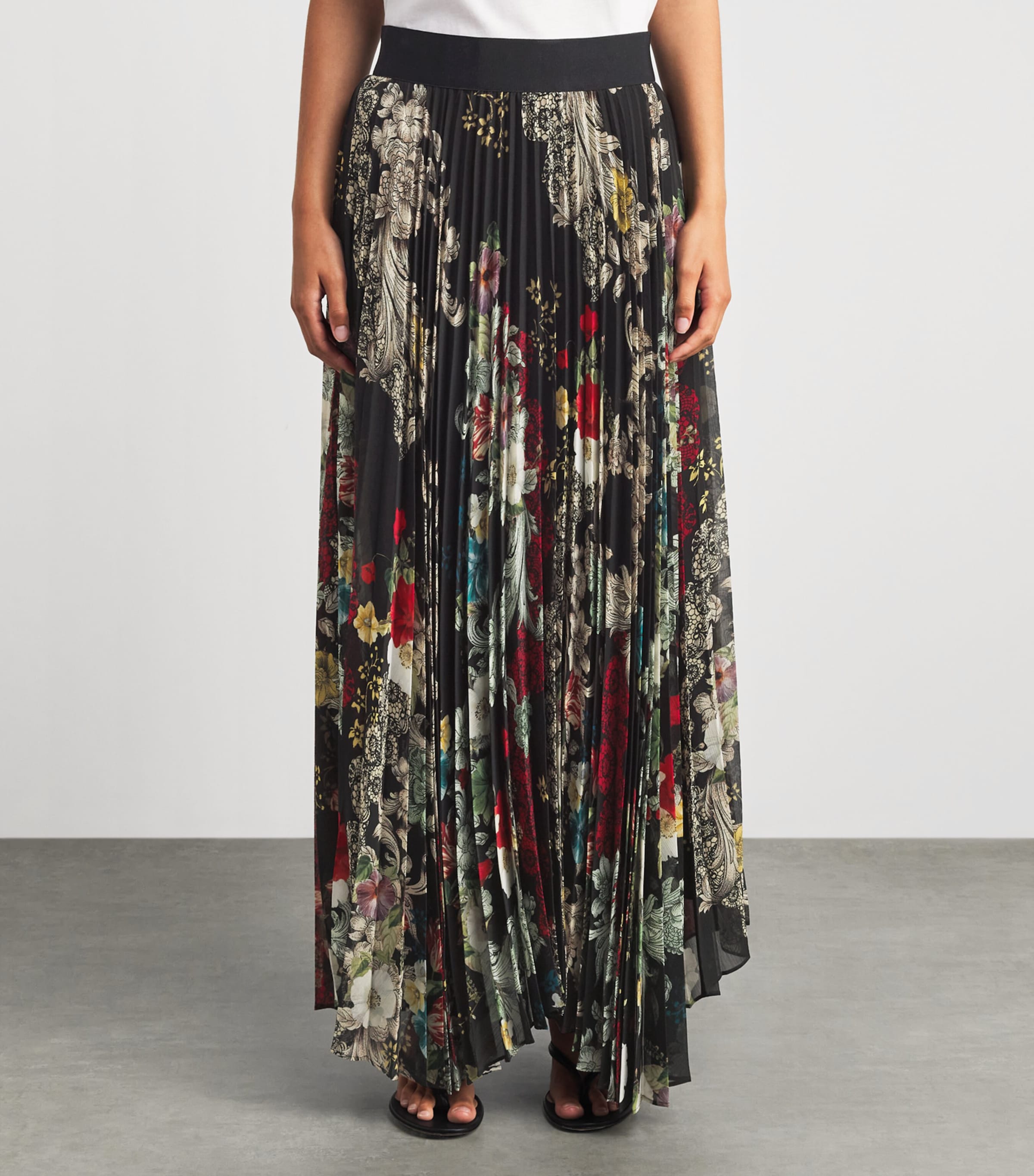 Alice+Olivia Womens Pleated Katz Maxi Skirt Free Spirit Image 4