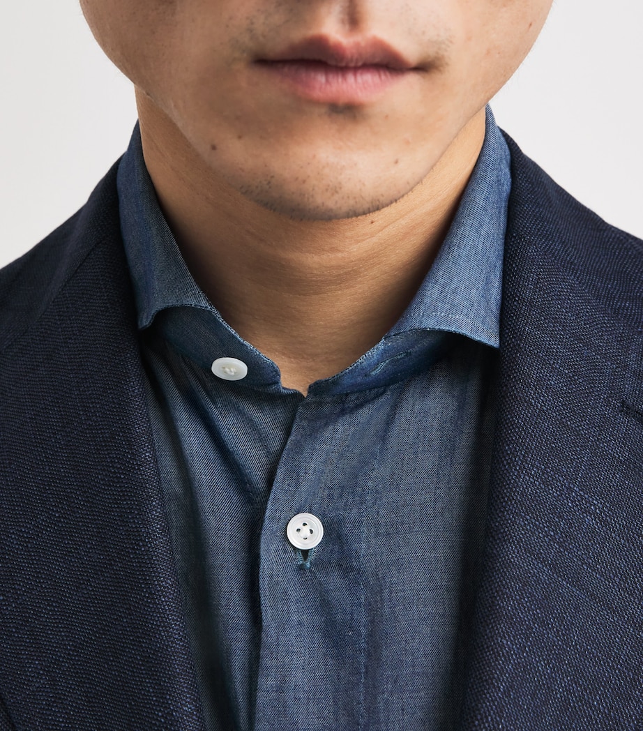 100HANDS Mens Carlo Riva Denim Shirt Denim Image 3