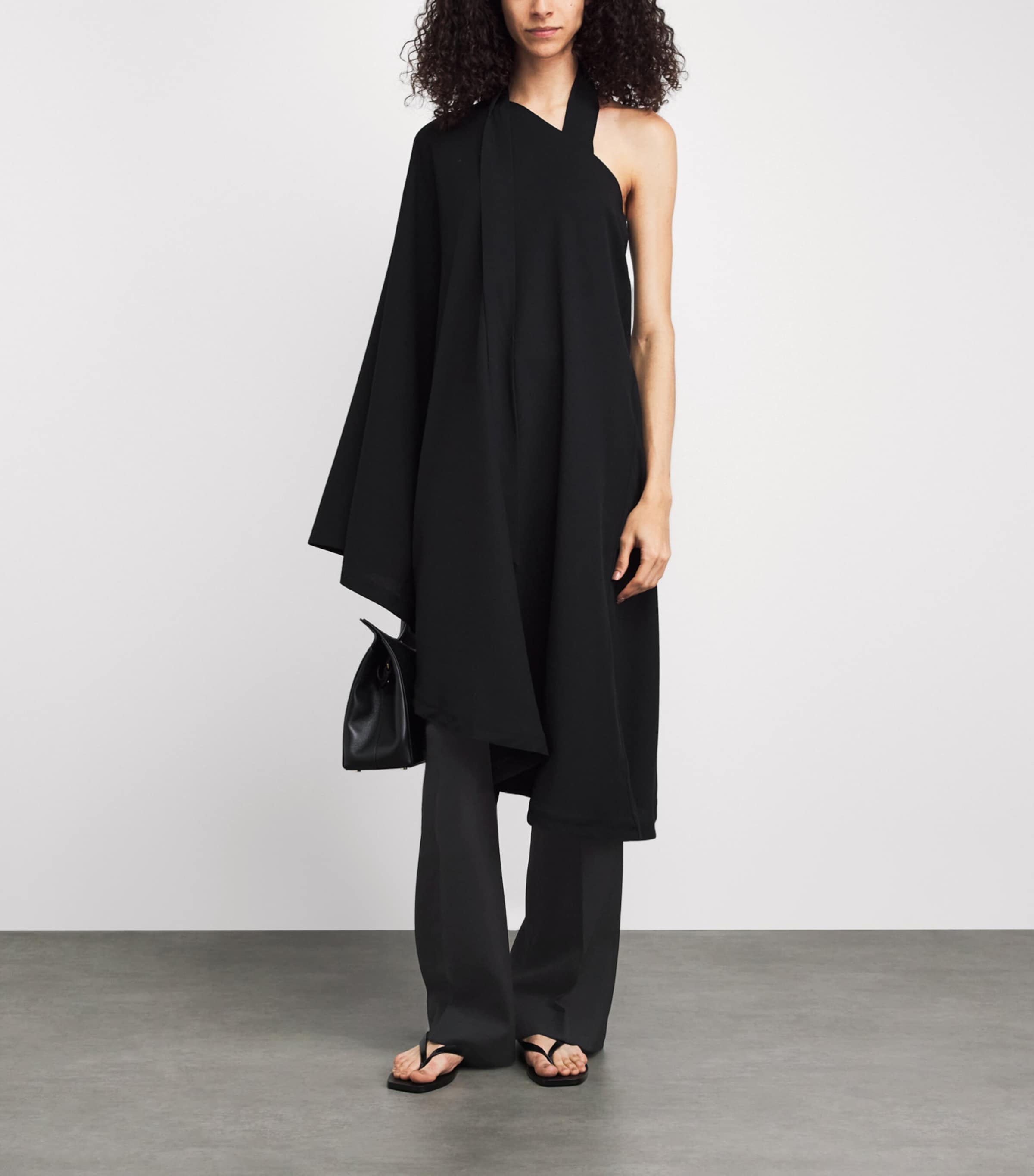 Wool Credo Straight Trousers 0999 BLACK Image 2