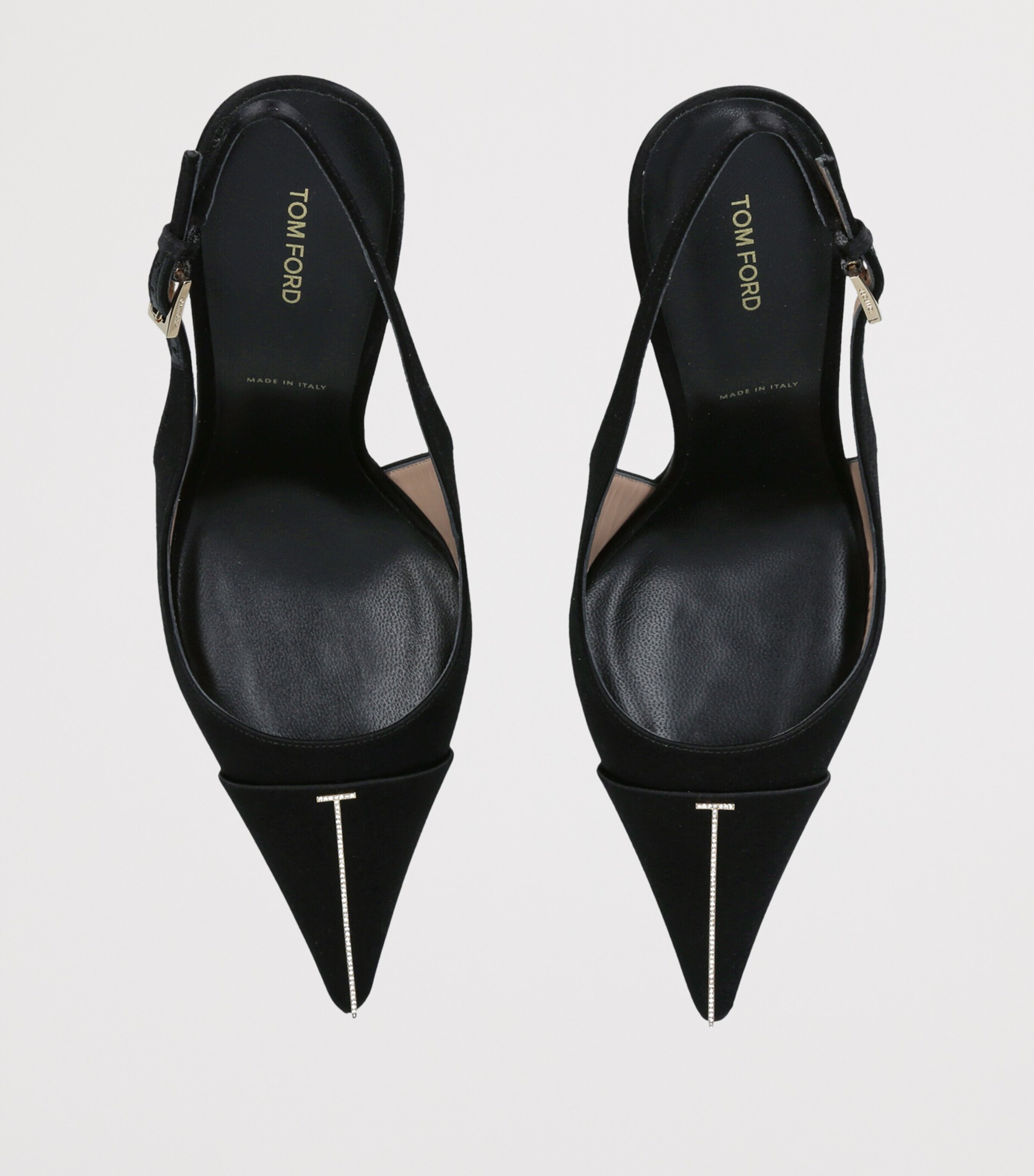 TOM FORD Satin Slingback Pumps 105 Black Image 4