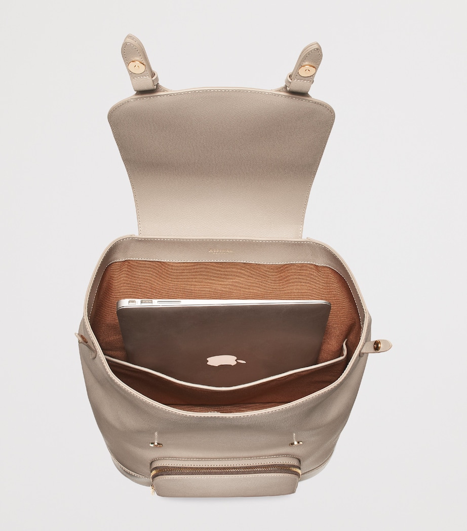 Leather Backpack TAUPE Image 6