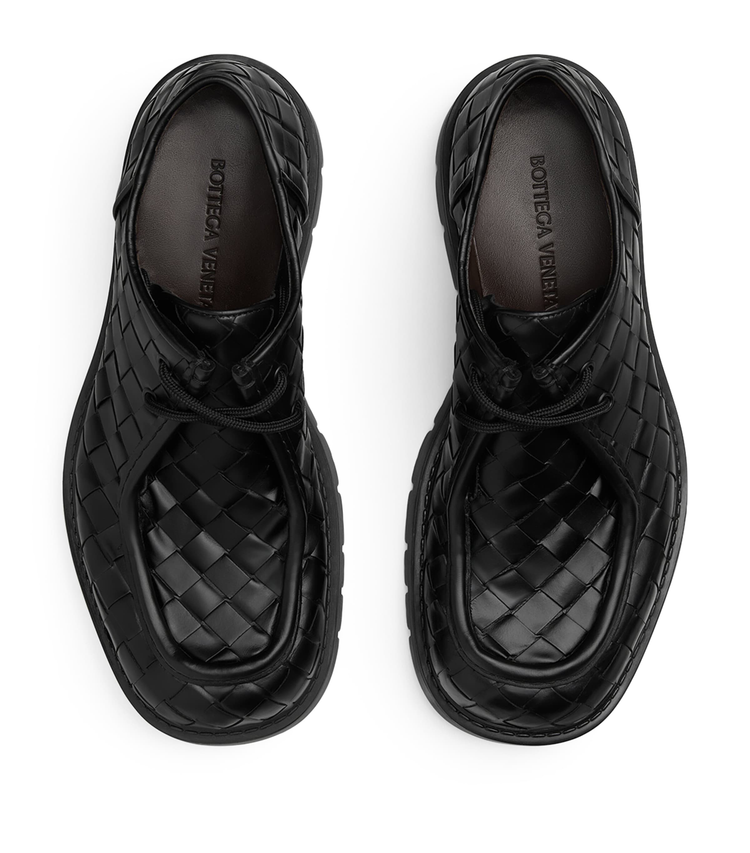Bottega Veneta Leather Haddock Lace-Up Shoes Image 4