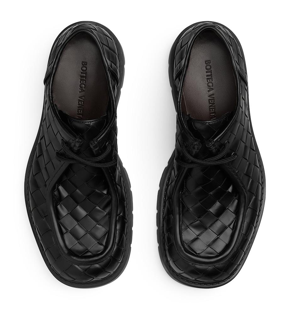 Bottega Veneta Leather Haddock Lace-Up Shoes Image 4