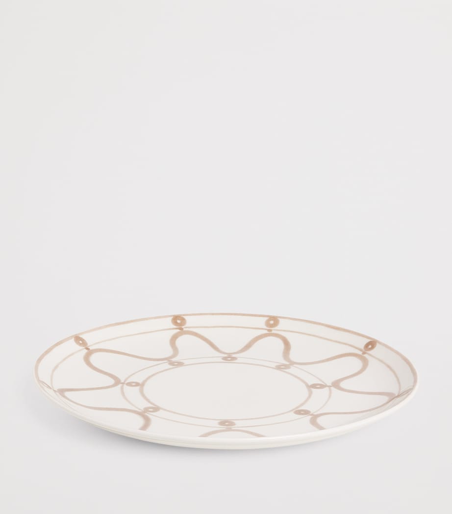 Porcelain Serenity Charger Plate (31cm) BEIGE ON WHITE Image 2