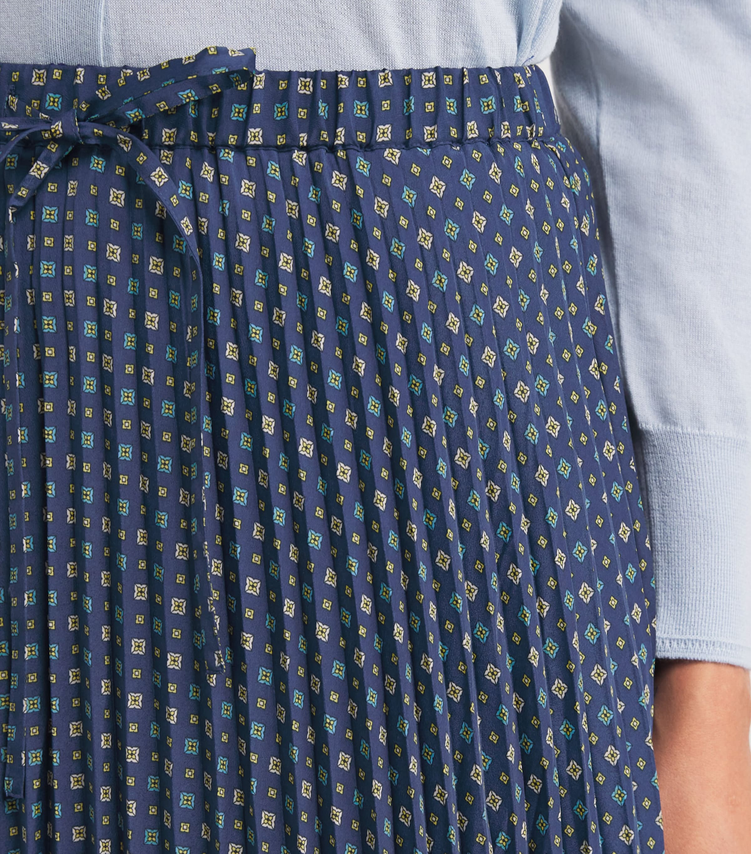 Pleated Ruffle Maxi Skirt DARK PRINT Image 6