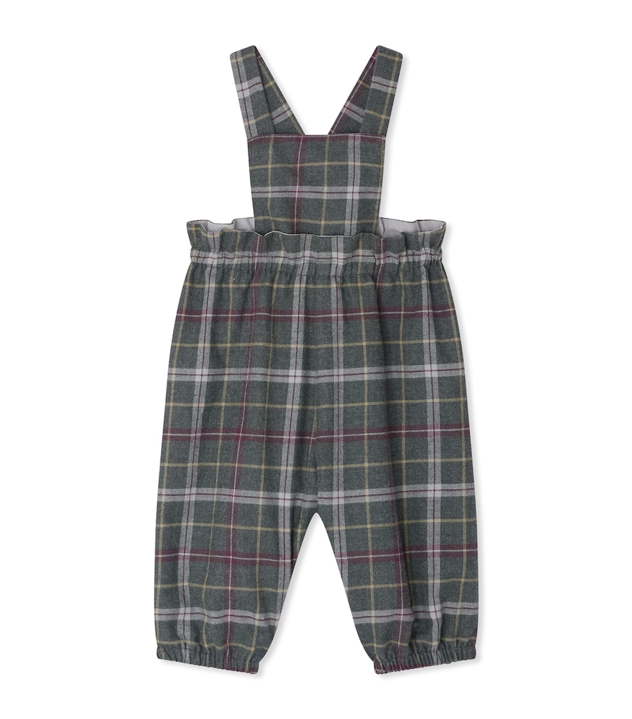 Cotton Check Overalls (6-18 Months) CA GRIS CHINE Image 1