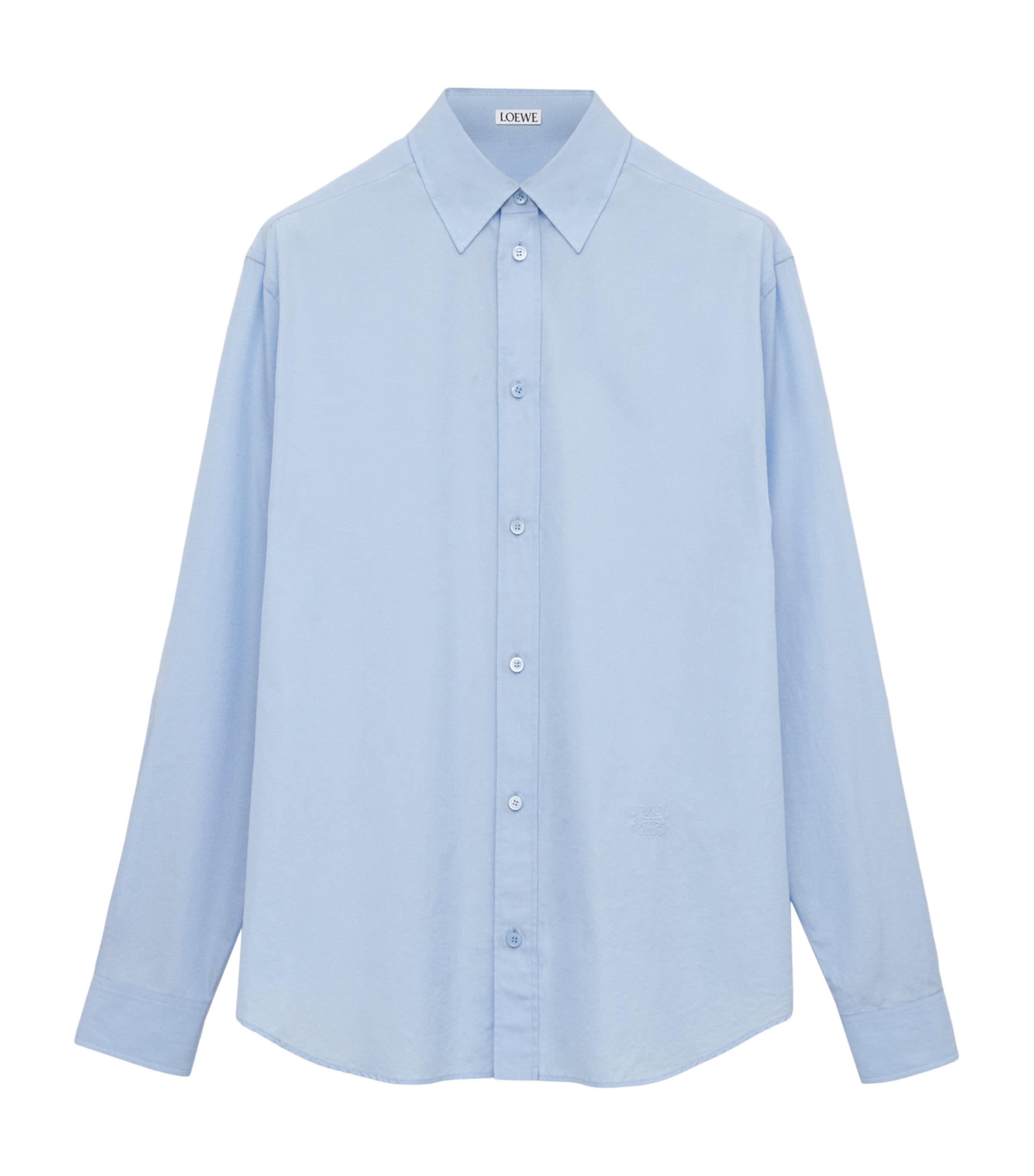 Cotton-Blend Poplin Shirt LIGHT BLUE Image 1