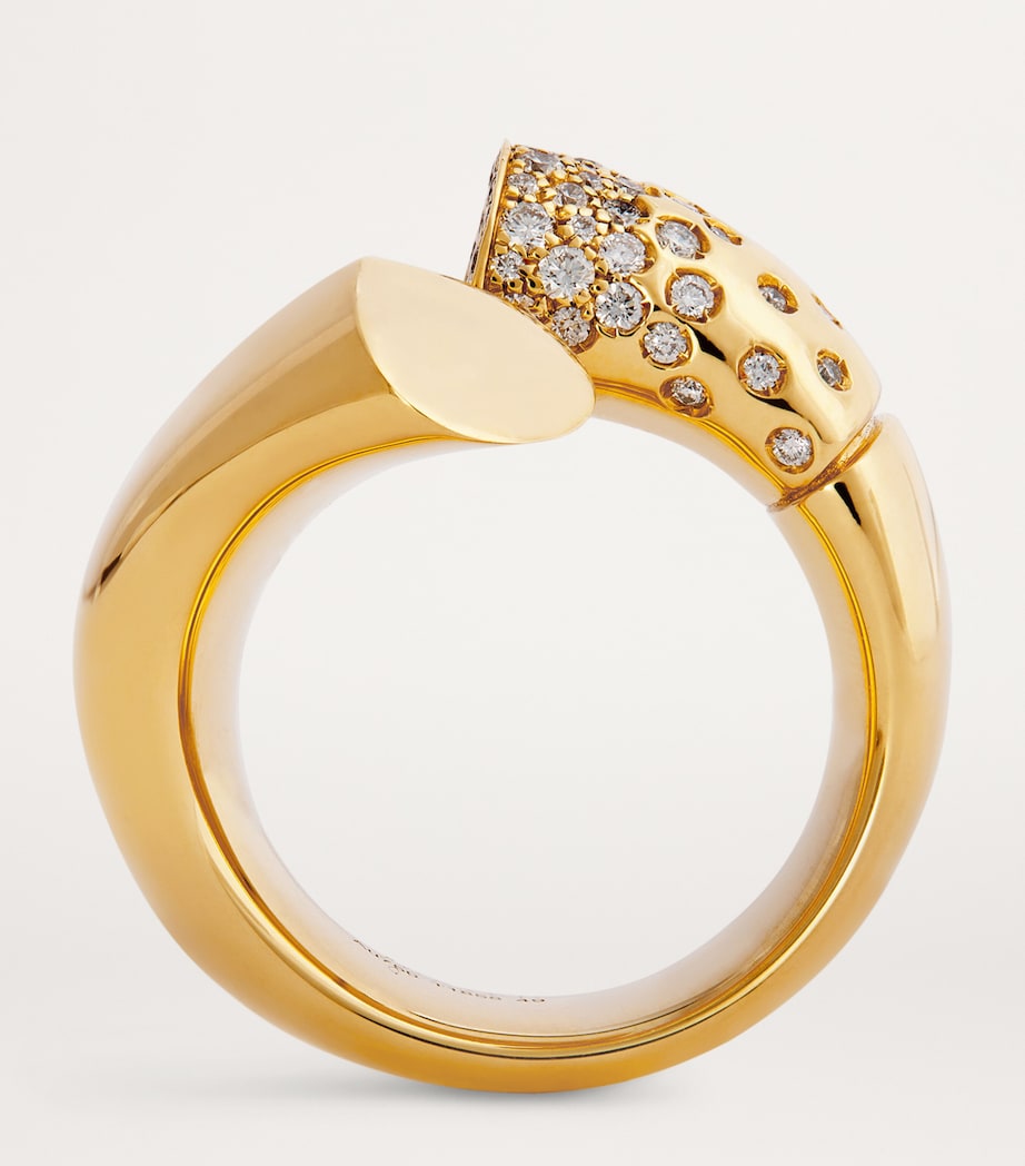 Yellow Gold and Pavé Diamond Oera Ring YELLOW GOLD Image 3