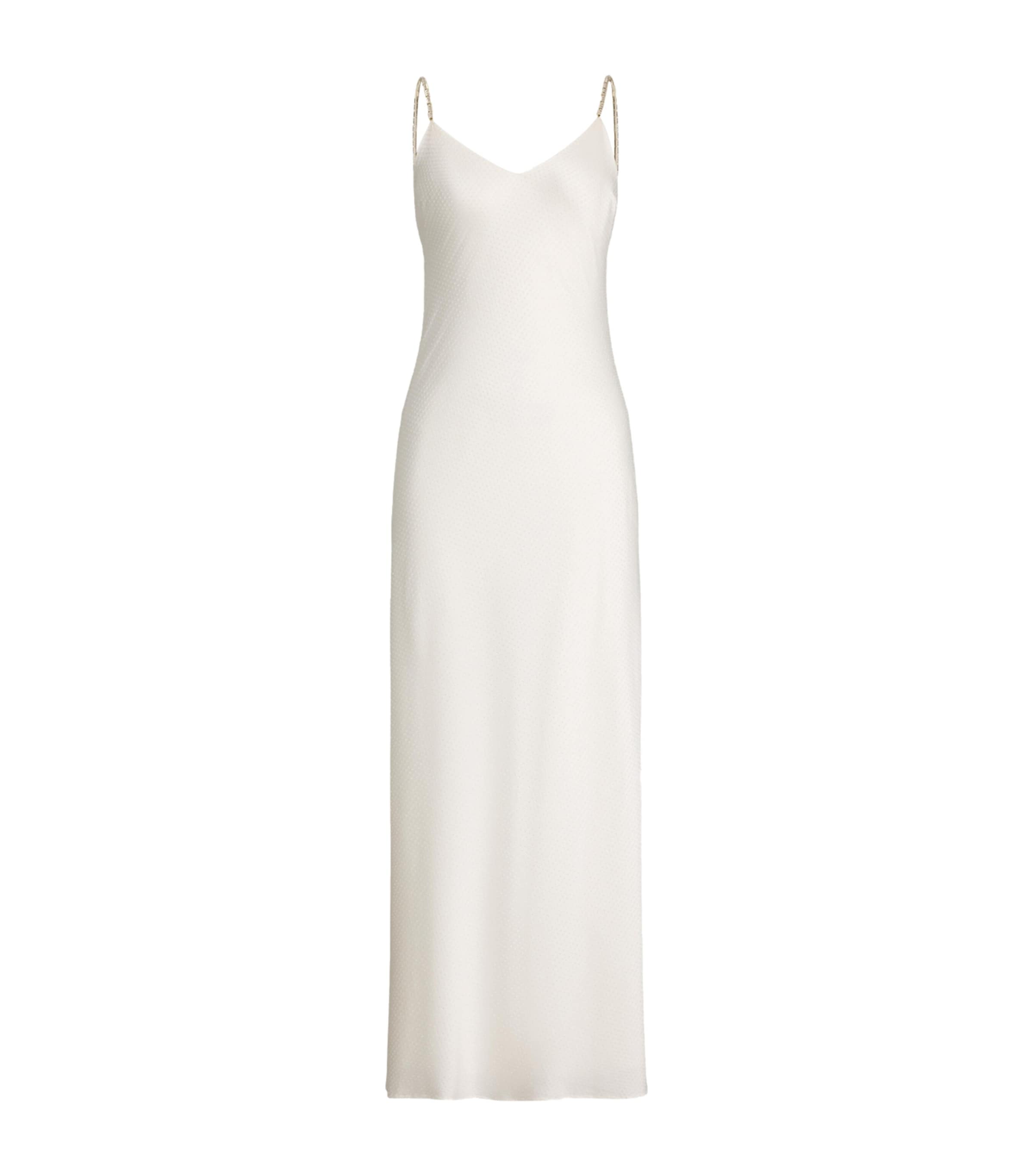 Polo Ralph Lauren Embellished Shanna Maxi Dress In Neutral