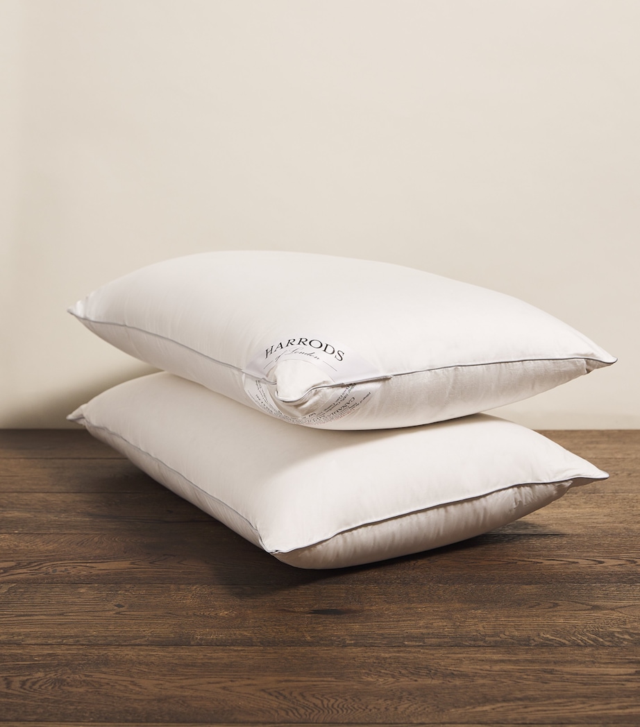 Medium/Firm Canadian Goose Down Pillow (50cm x 75cm) WHITE Image 2