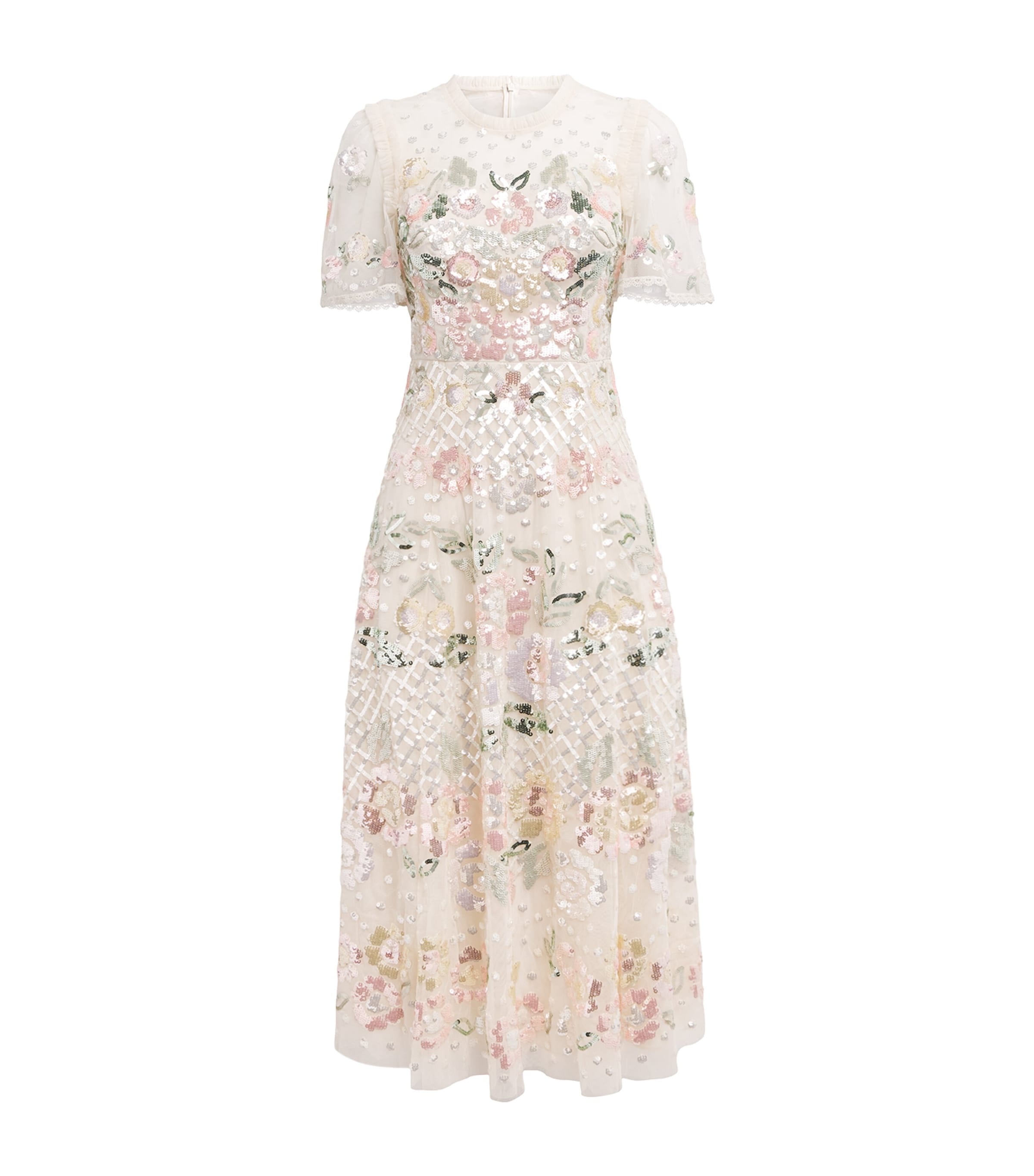 Needle & Thread Embellished Rosalie Ballerina Midi Dress In White
