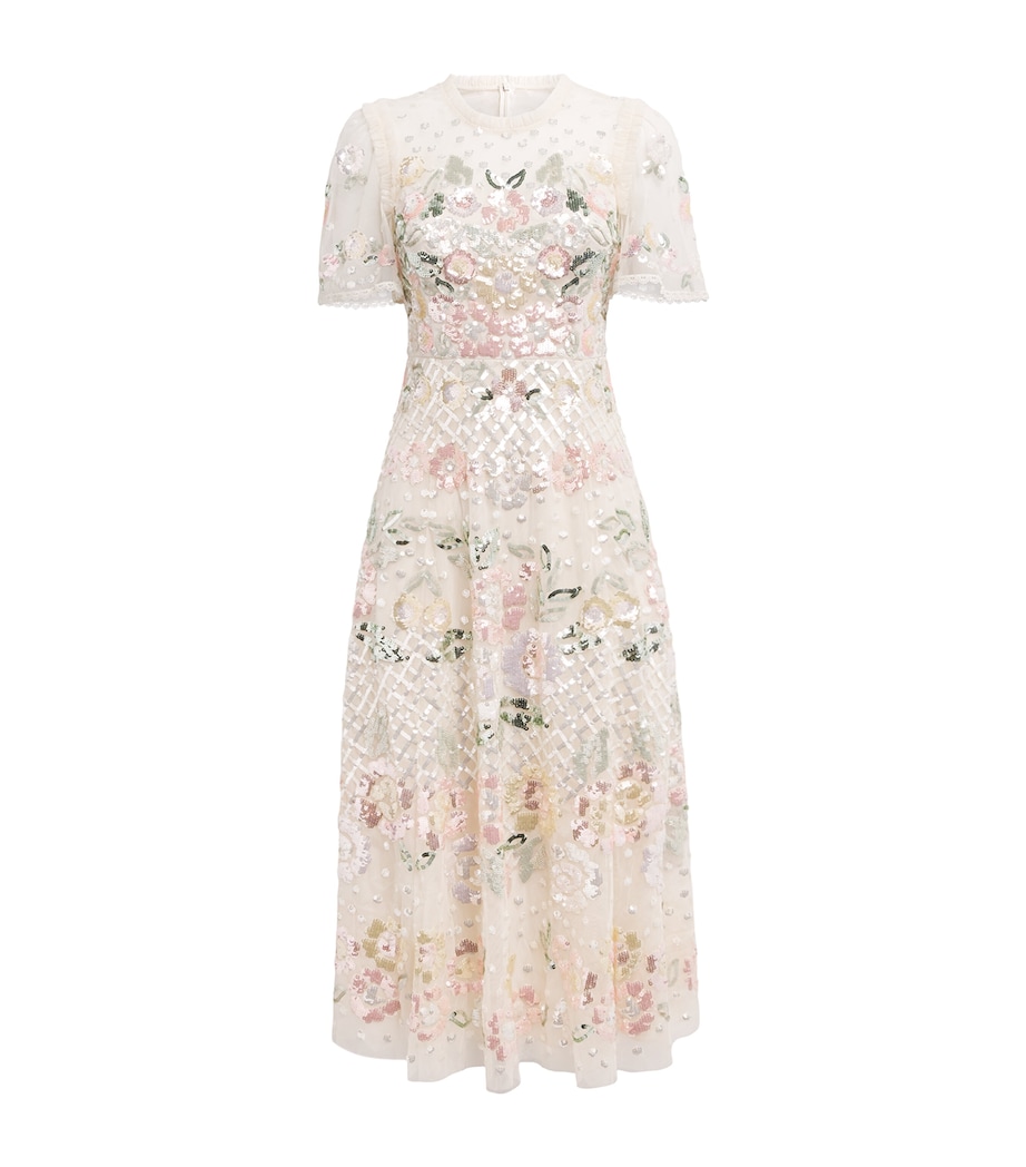 Embellished Rosalie Ballerina Midi Dress CREAM Image 1
