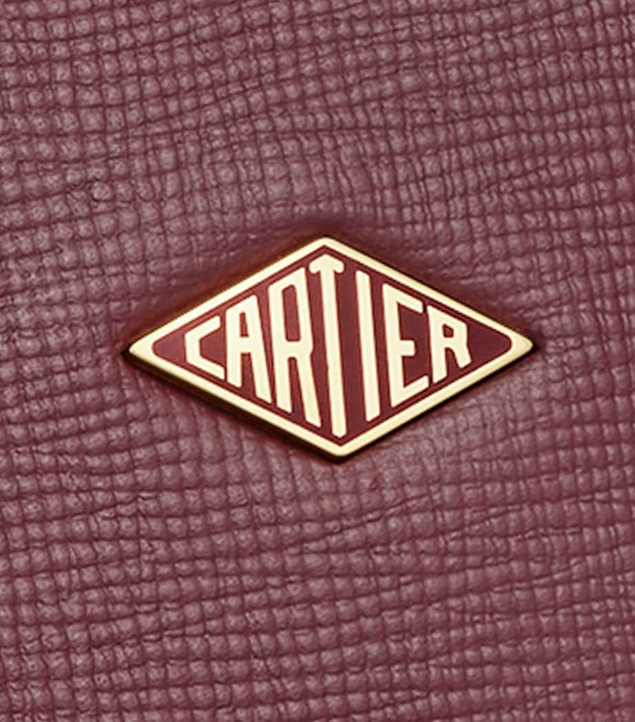 Leather Losange Document Holder BURGUNDY Image 4