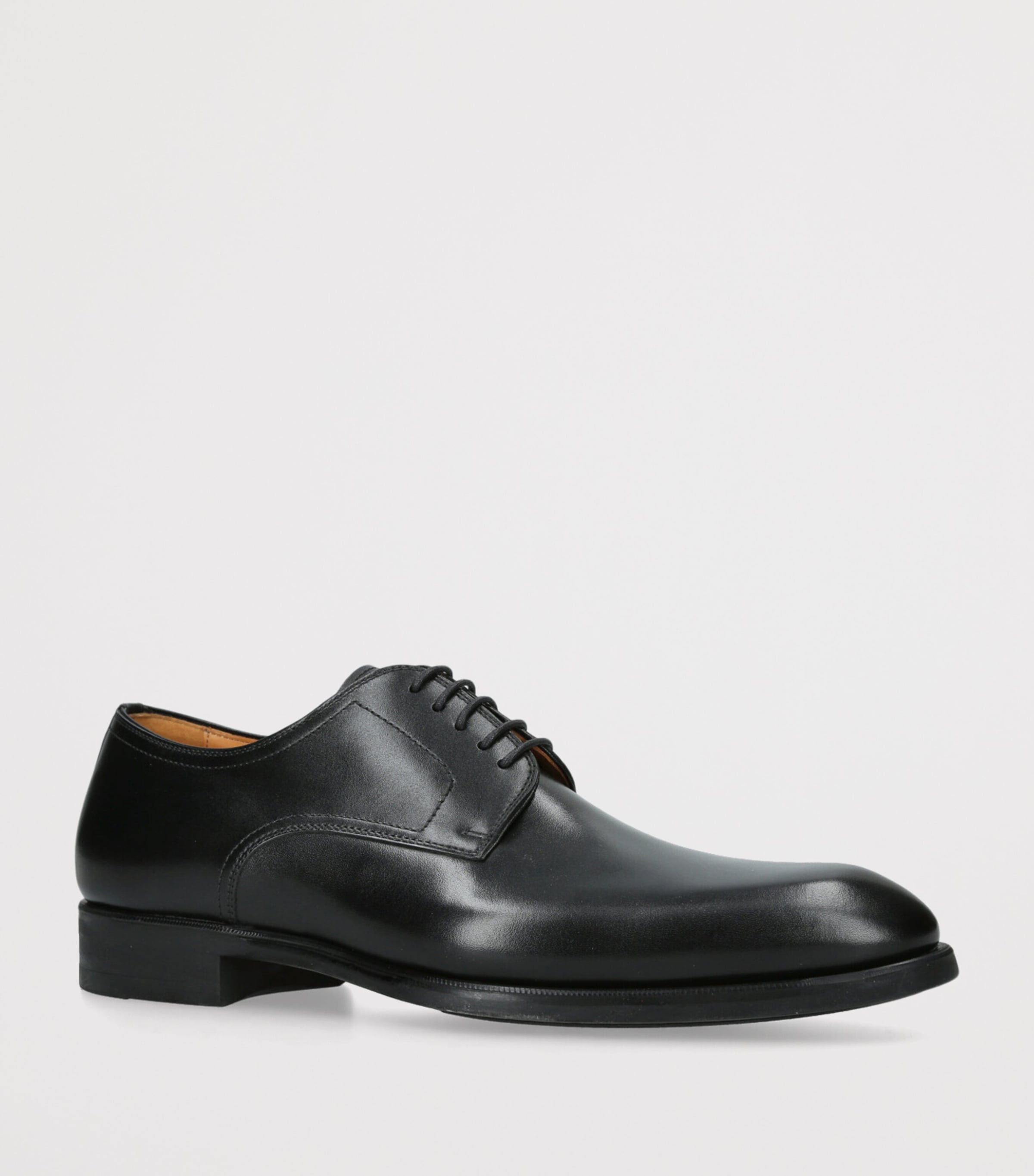 Leather Derby Shoes BLACK Image 3