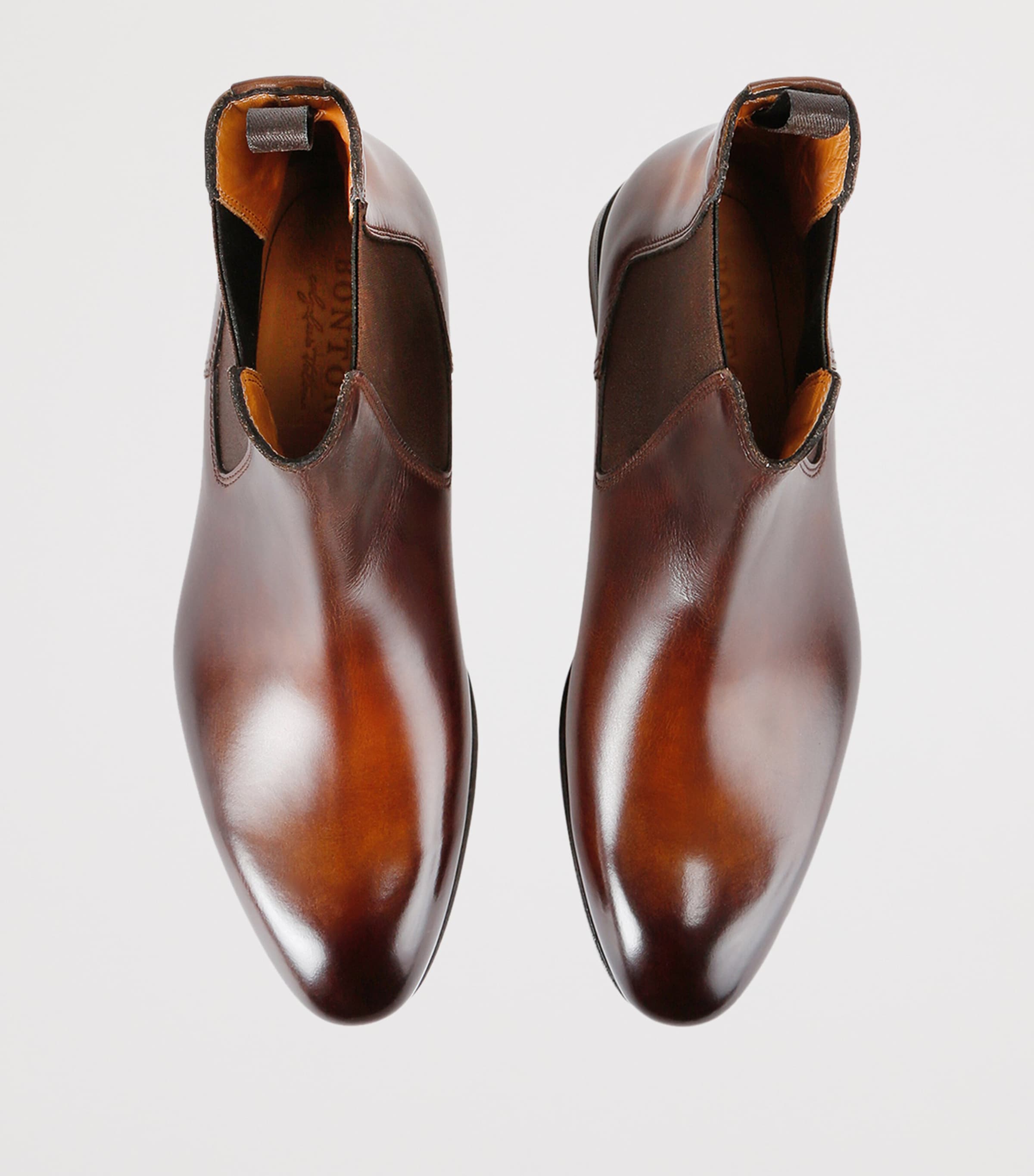 Leather Cavaliere Chelsea Boots BROWN Image 4
