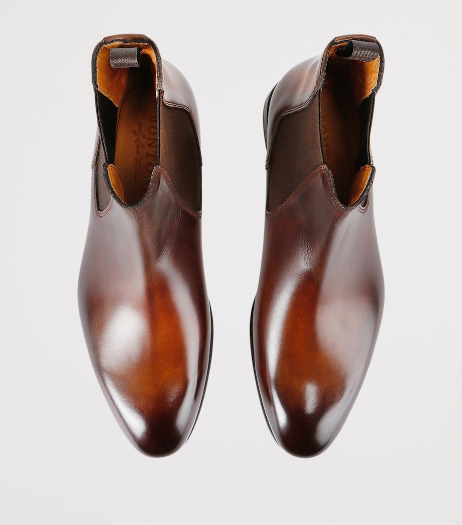 Leather Cavaliere Chelsea Boots BROWN Image 4