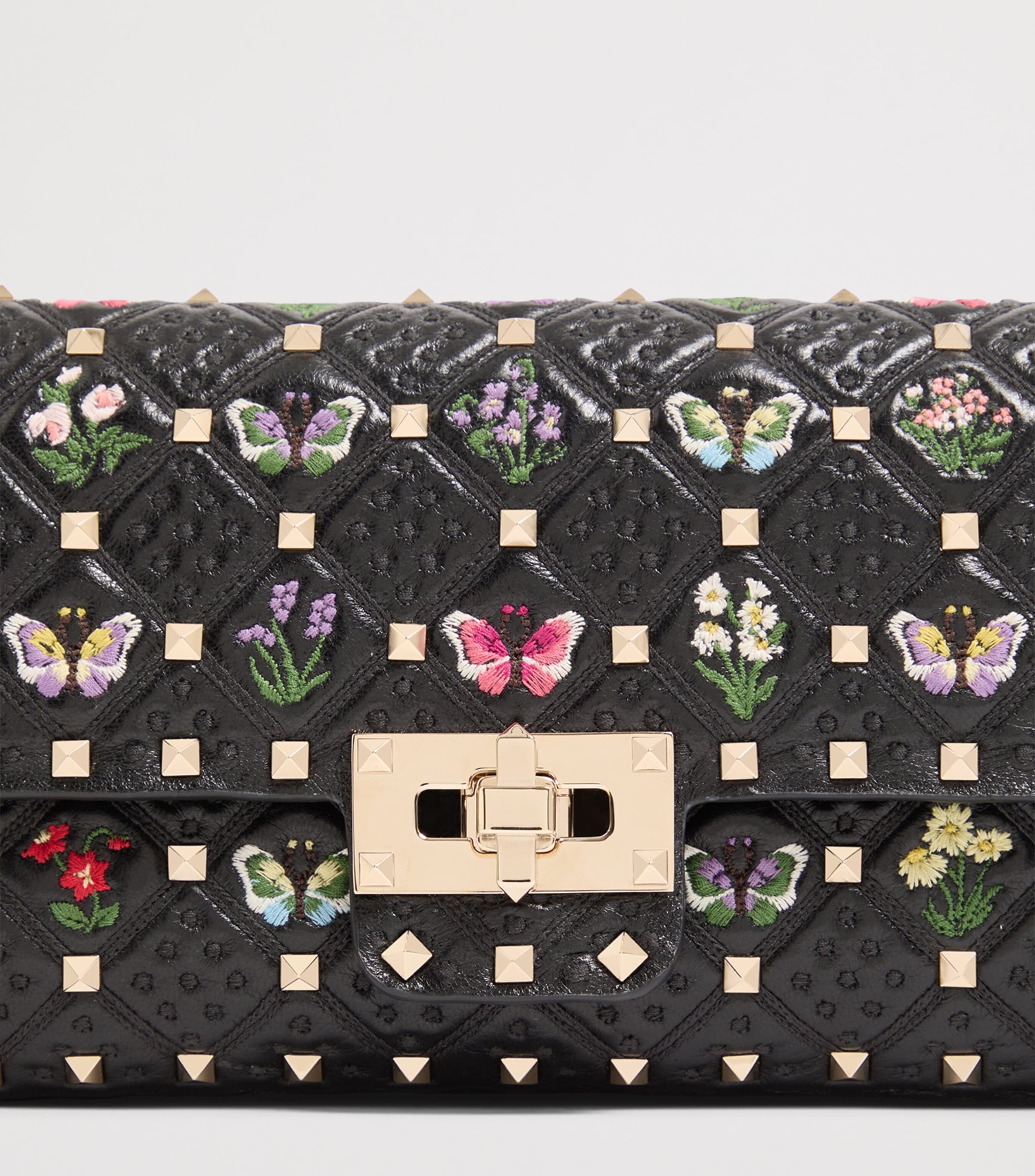 Valentino Garavani Medium Embroidered Rockstud Spike Shoulder Bag Image 6