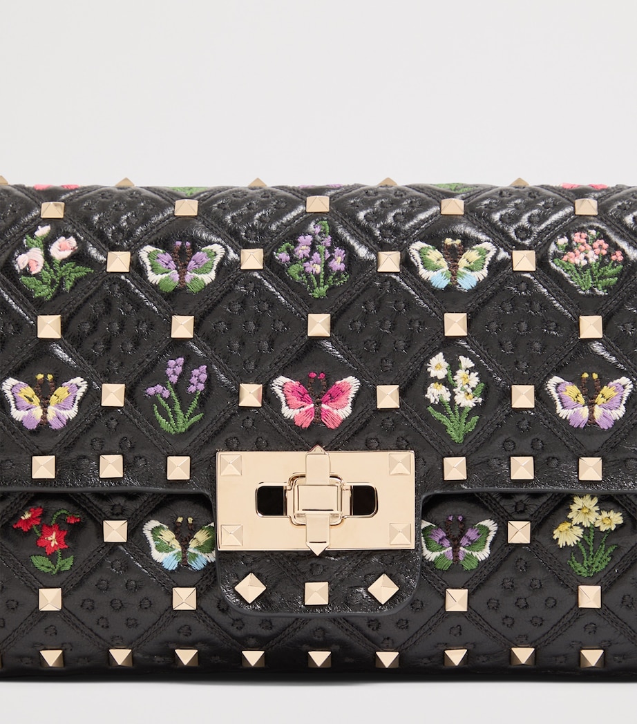 Valentino Garavani Medium Embroidered Rockstud Spike Shoulder Bag Image 6