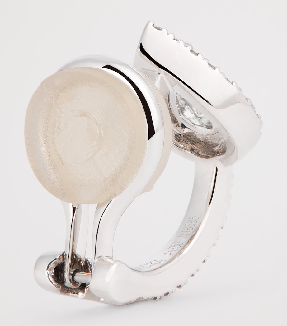 White Gold and Diamond My Twin Single Clip-On Earring WHITE GOLD Image 4