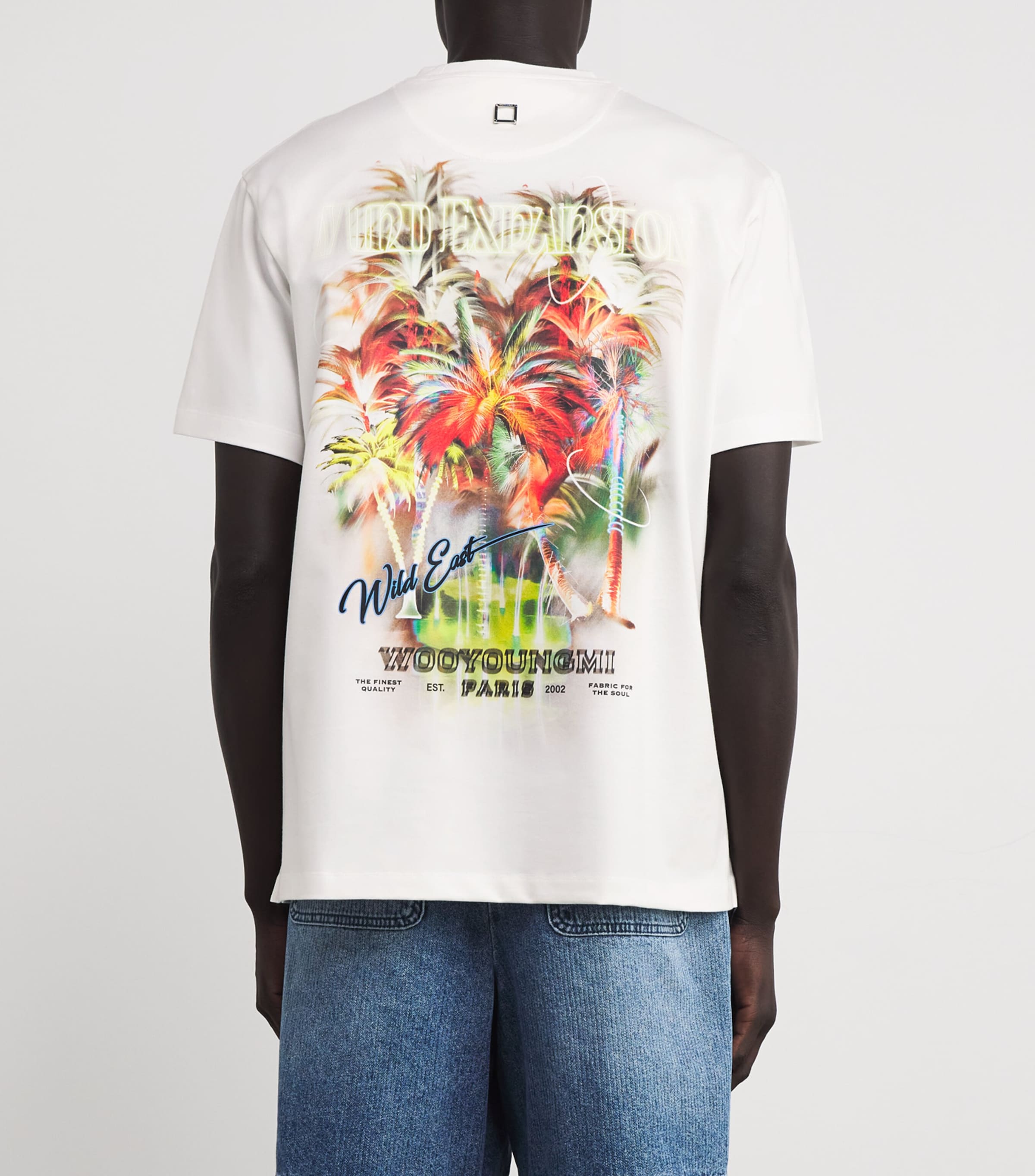 ★WOOYOUNGMI★ ホワイト Palm Tree グラフィックTシャツ White Palm Tree Graphic T-Shirt - WOOYOUNGMI